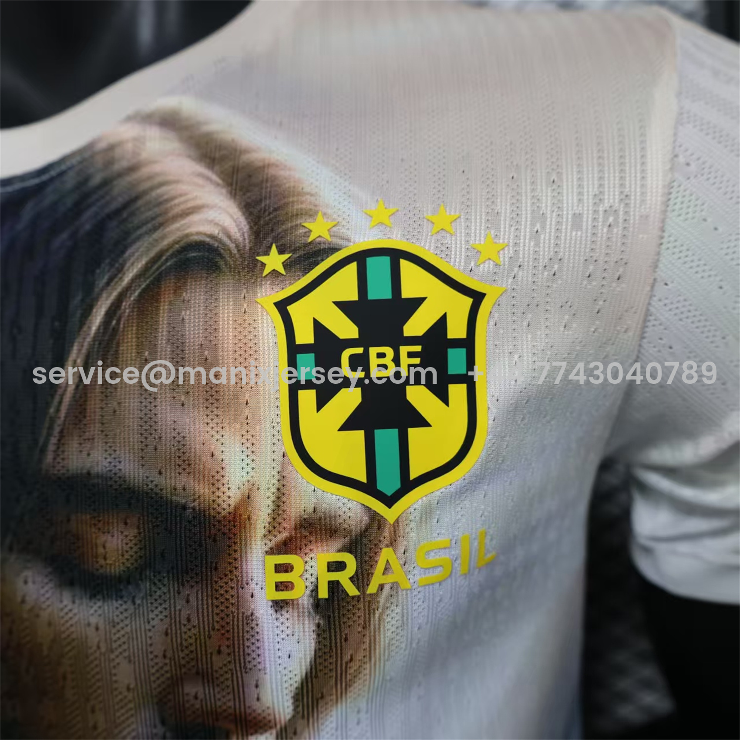 ManixJersey.com | Brazil 25-26 Jesus Praying Special White Jersey - Player Version -Customize Name, Number and Patch | Worldwide Shipping