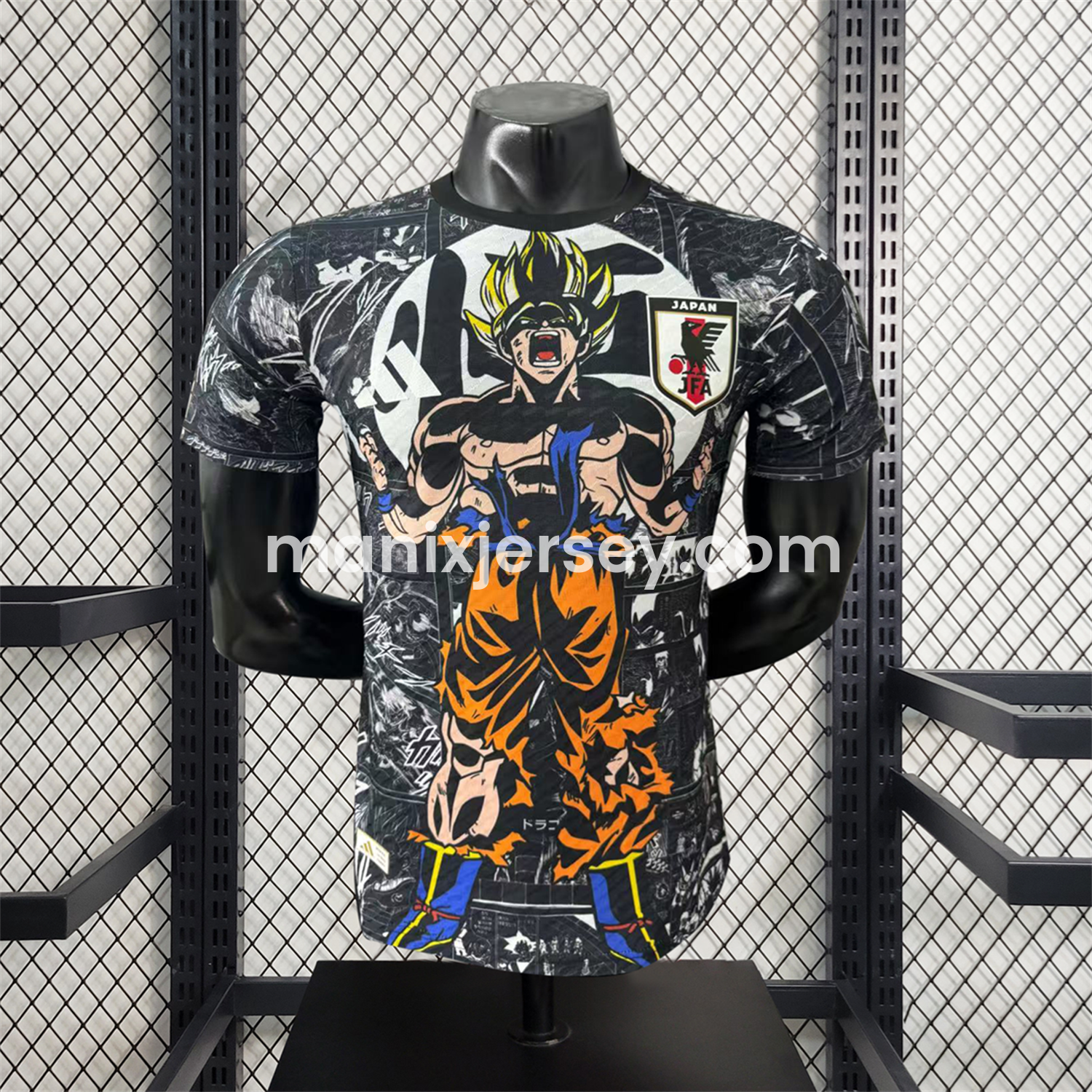ManixJersey.com | Japan 25-26 Muscle Saiyan Black Special Jersey - Player Version -Customize Name, Number and Patch | Worldwide Shipping