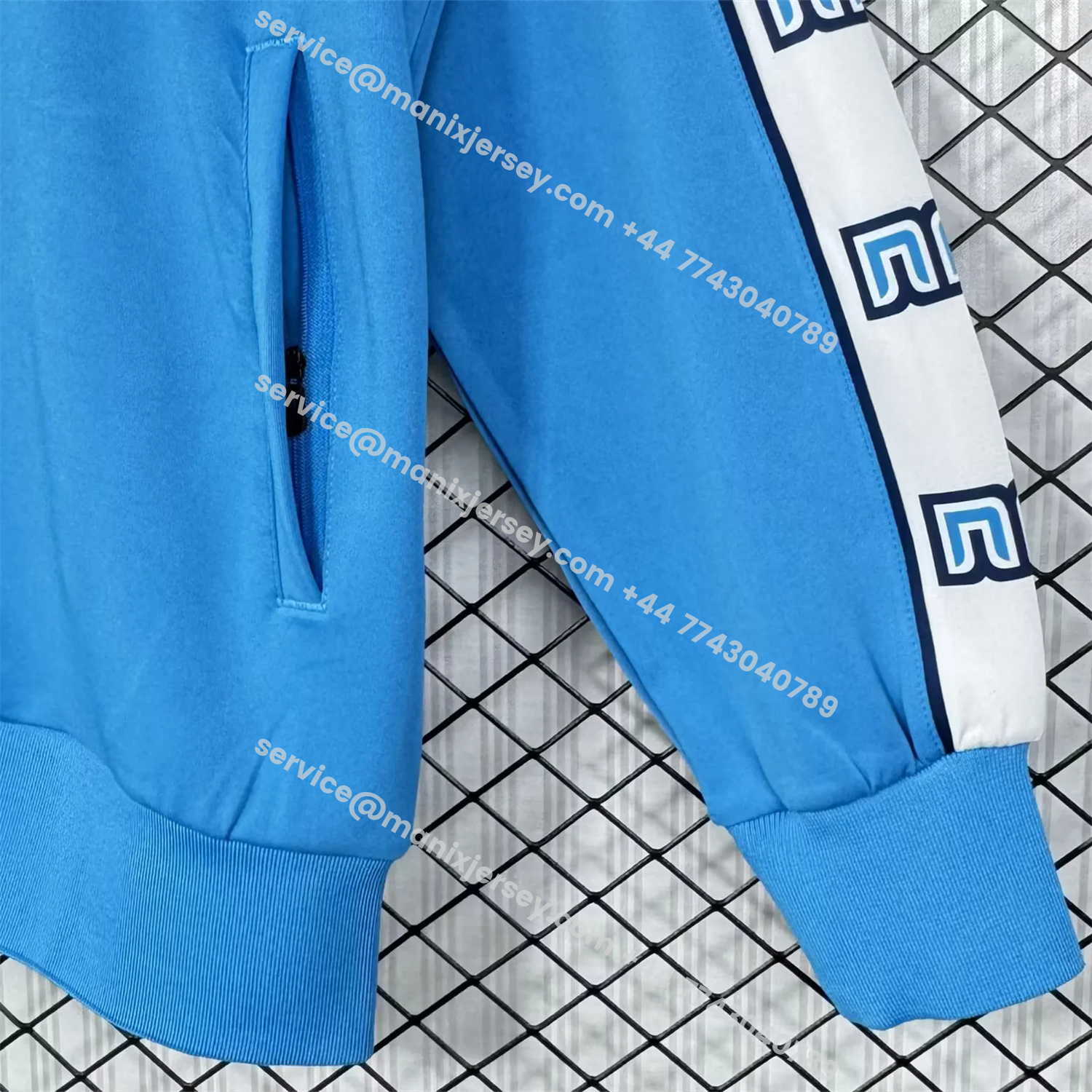 ManixJersey.com | Retro Napoli 1988-89 Blue Windbreaker -Customize Name, Number and Patch | Worldwide Shipping