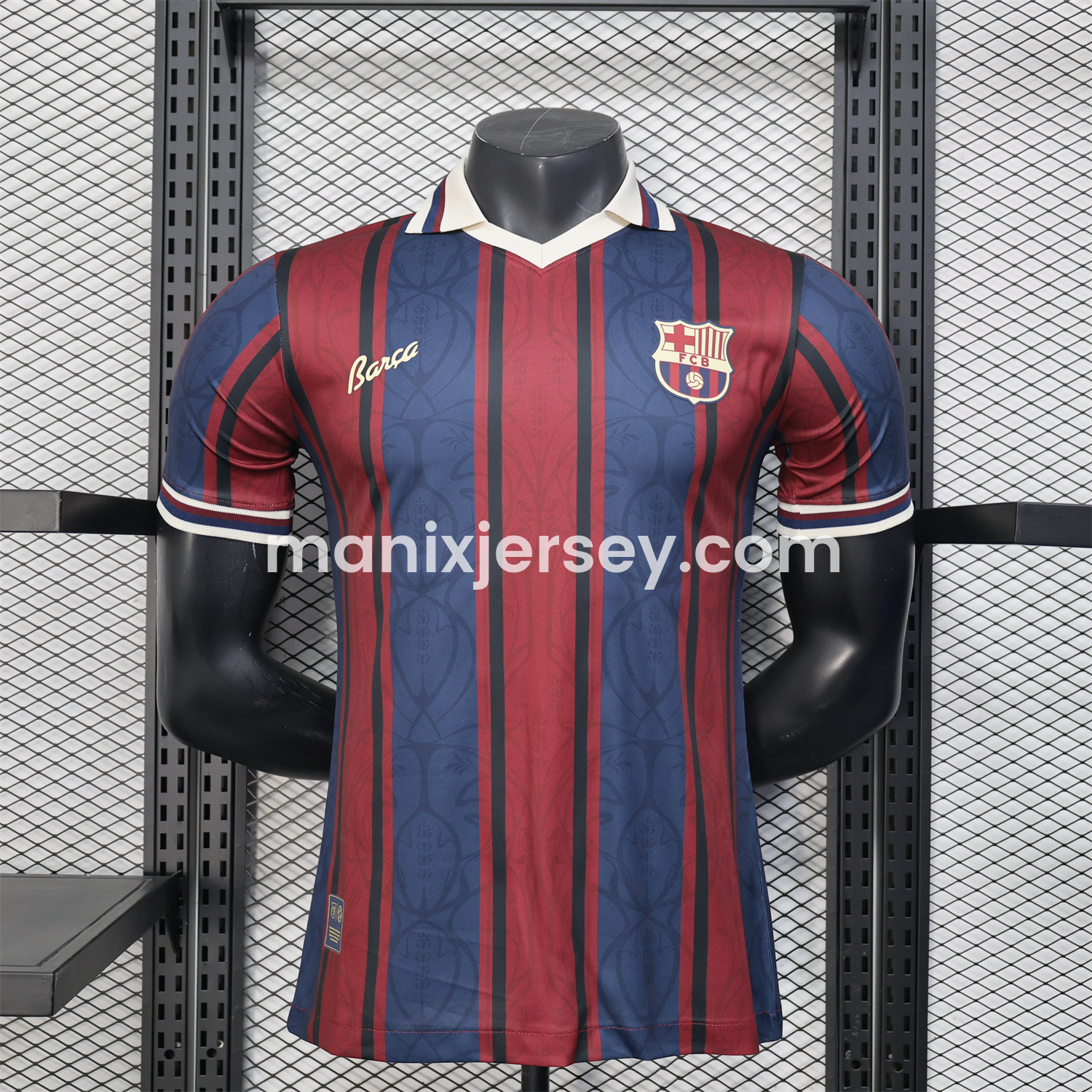 ManixJersey.com | Barcelona 25-26 125th Anniversary Retro Style Jersey - Player Version -Customize Name, Number and Patch | Worldwide Shipping