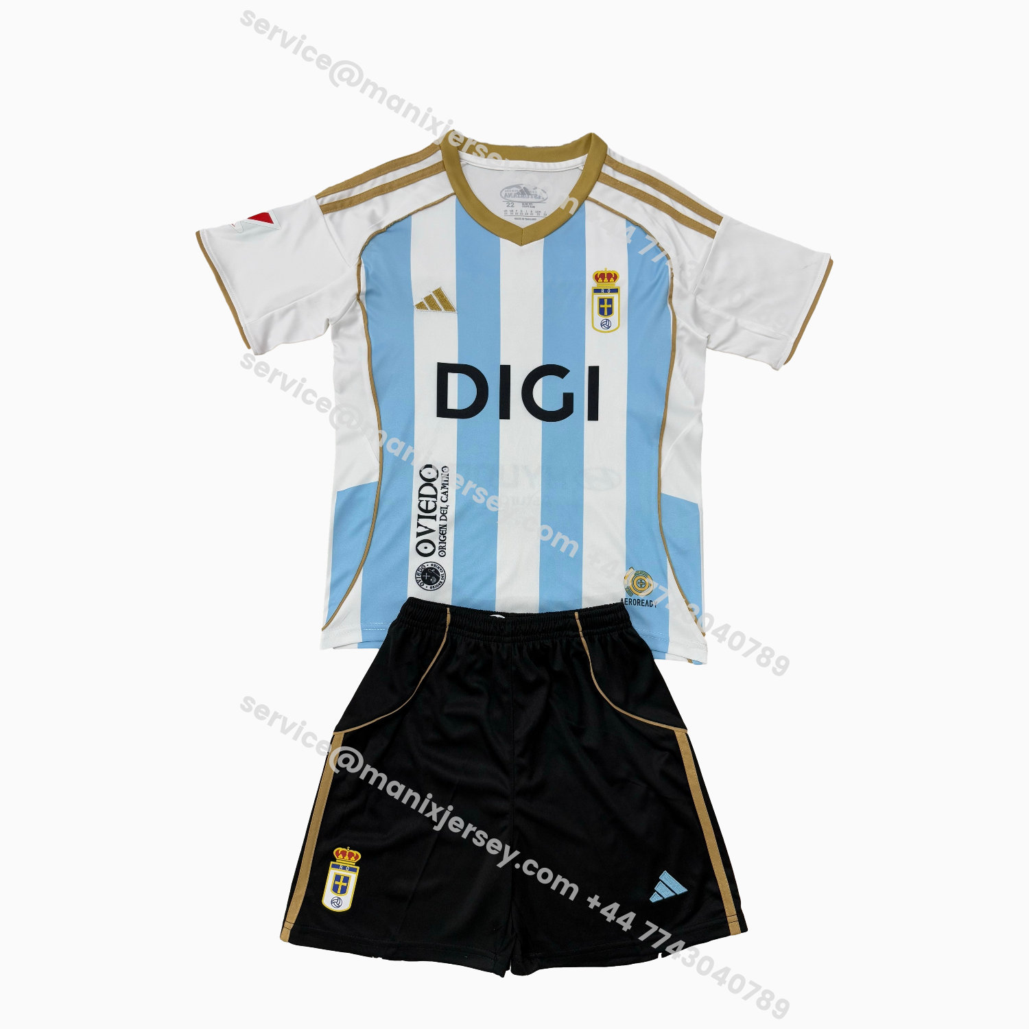 ManixJersey.com | Real Oviedo 25-26 Third Men's Adult Jersey Set - Fans Version -Customize Name, Number and Patch | Worldwide Shipping