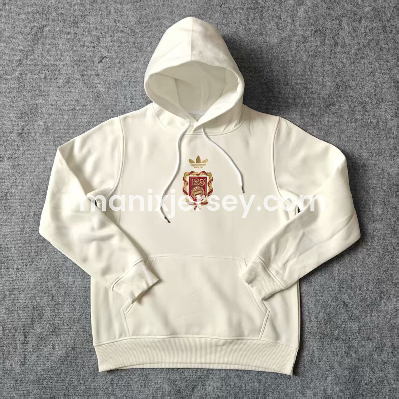 ManixJersey.com | Bayern Munich 2025 125th Anniversary Unisex Pullover Hoodie -Customize Name, Number and Patch | Worldwide Shipping