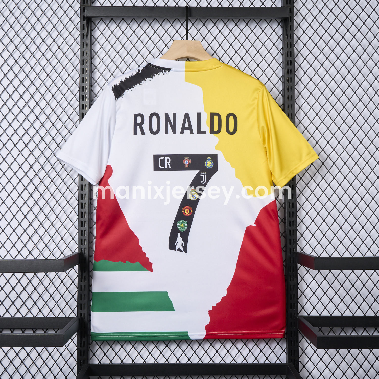 ManixJersey.com | Cristiano Ronaldo Career Commemorative Jersey Real Madrid Manchester United Juventus Portugal Al Nassr Sporting CP - Fans Version -Customize Name, Number and Patch | Worldwide Shipping