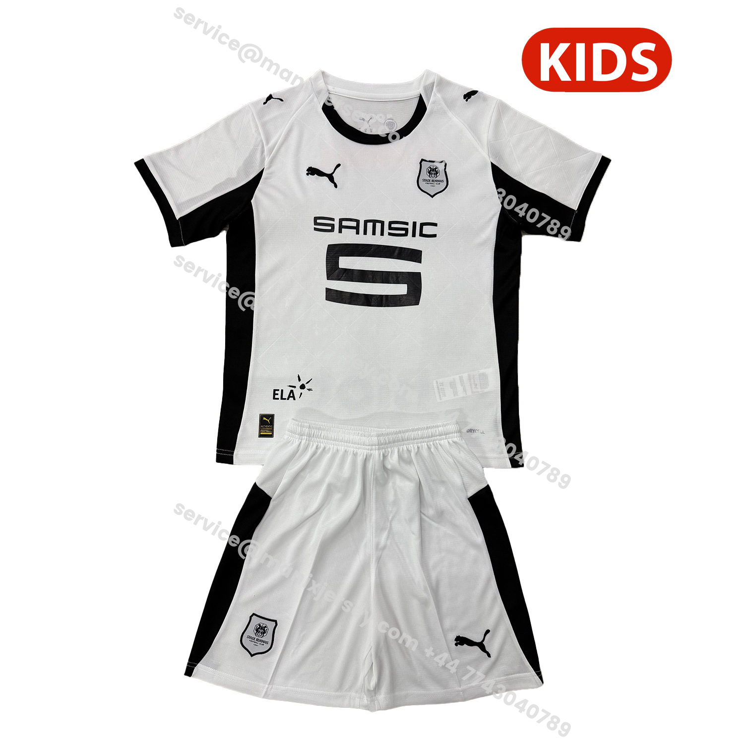 ManixJersey.com | Stade Rennais 25-26 Away Kids Kit -Customize Name, Number and Patch | Worldwide Shipping