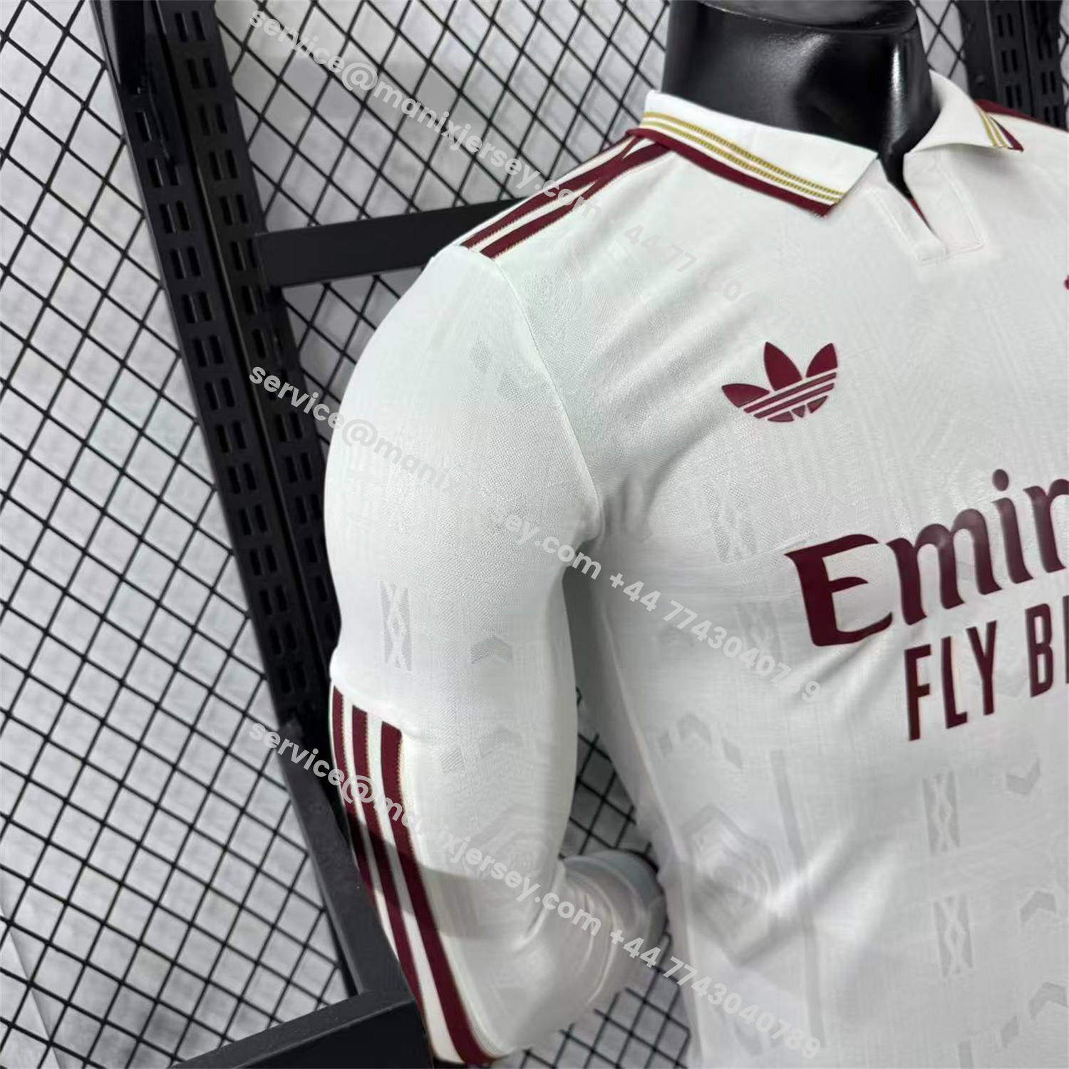 ManixJersey.com | Arsenal 25-26 Third White Long Sleeves Jersey - Player Version -Customize Name, Number and Patch | Worldwide Shipping