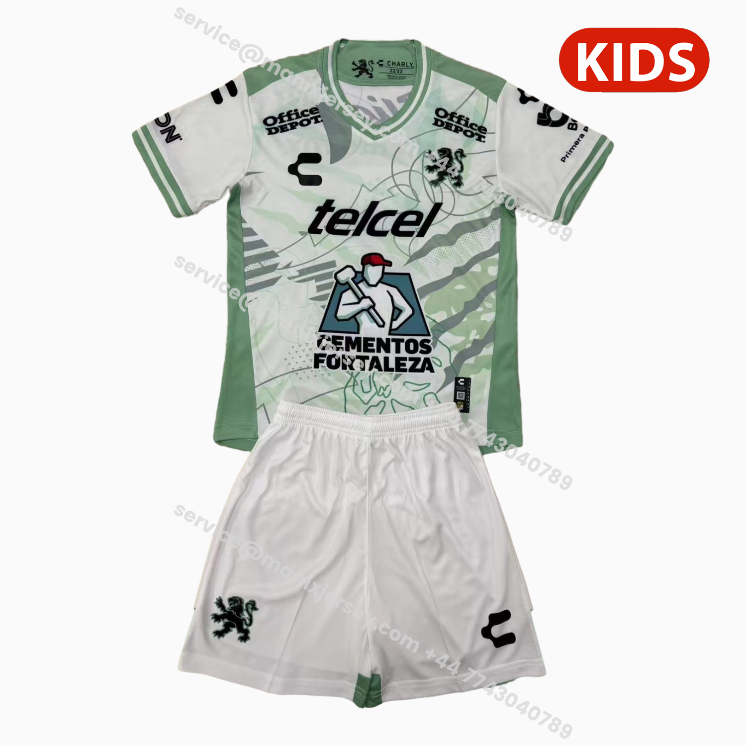 ManixJersey.com | Club León 25-26 Away Kids Kit -Customize Name, Number and Patch | Worldwide Shipping