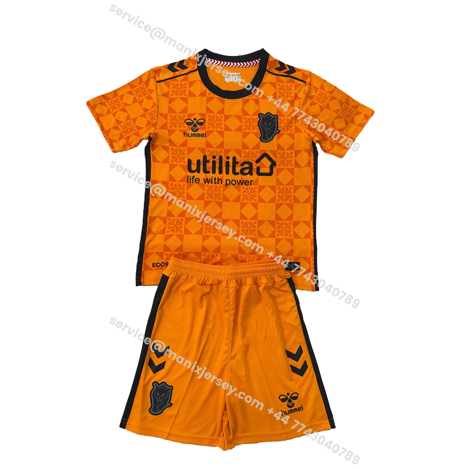 ManixJersey.com | Sunderland 25-26 Orange Goalkeeper Kids Kit -Customize Name, Number and Patch | Worldwide Shipping