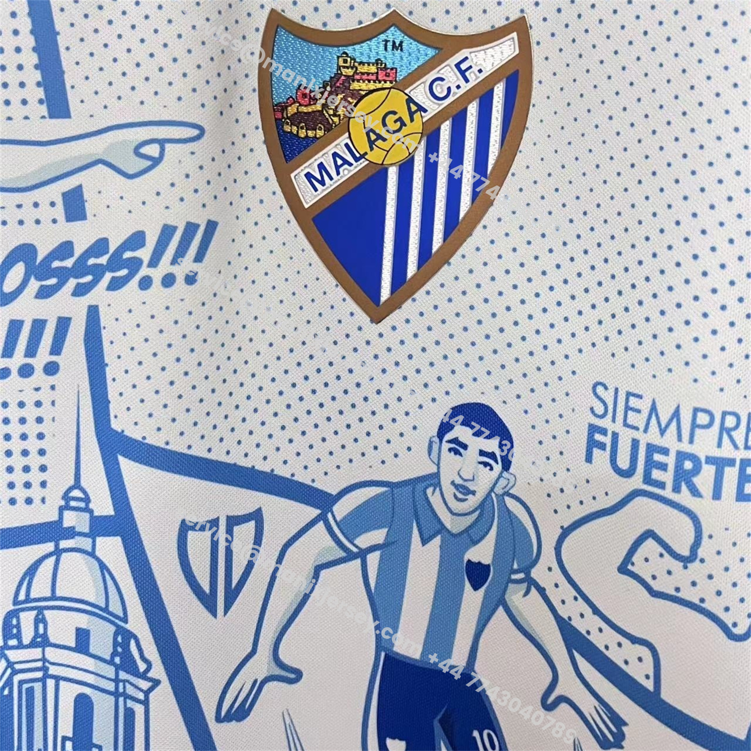 ManixJersey.com | Malaga 25-26 Blue Graffiti Special Edition Jersey - Fans Version -Customize Name, Number and Patch | Worldwide Shipping