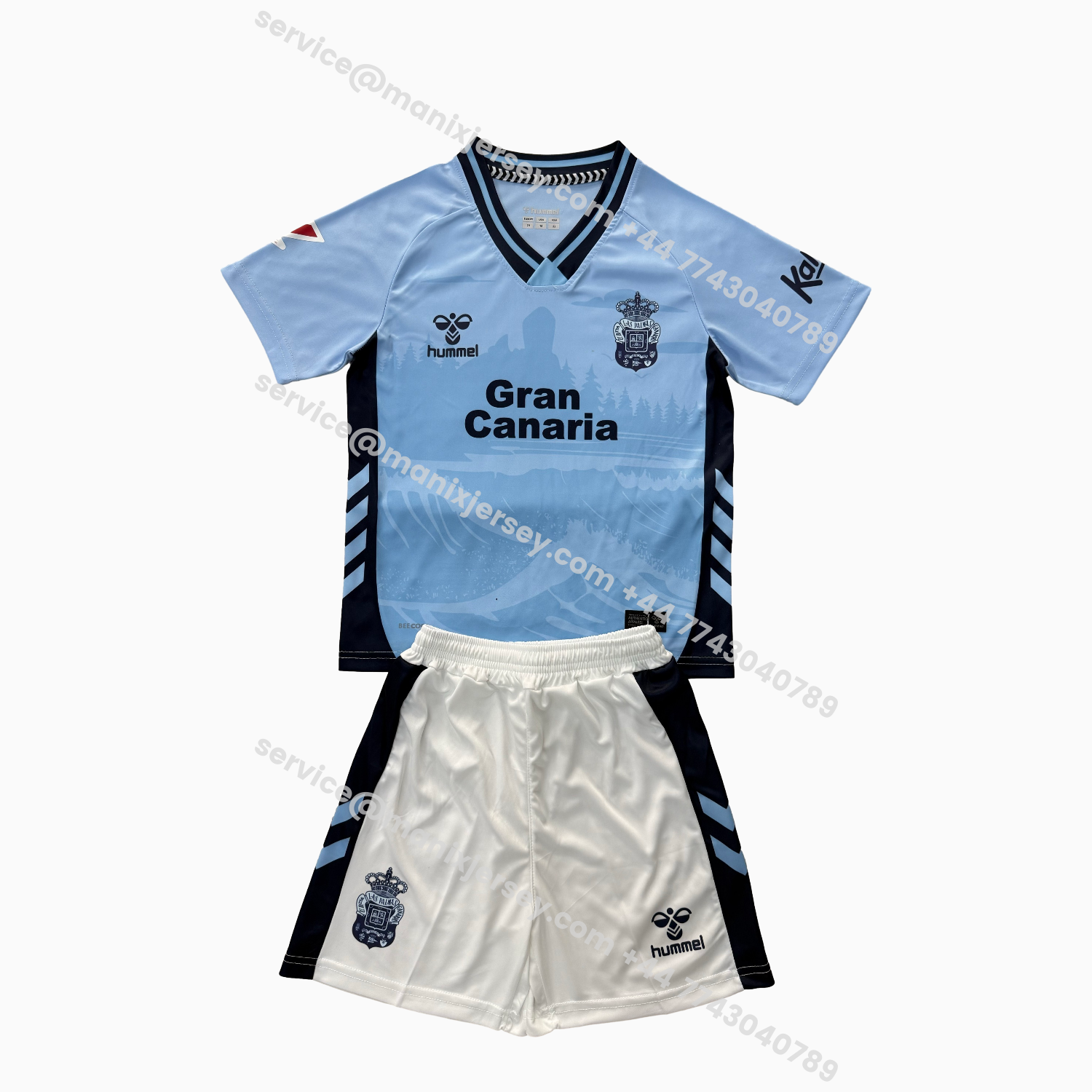 ManixJersey.com | Las Palmas 25-26 Away Men's Adult Jersey Set - Fans Version -Customize Name, Number and Patch | Worldwide Shipping