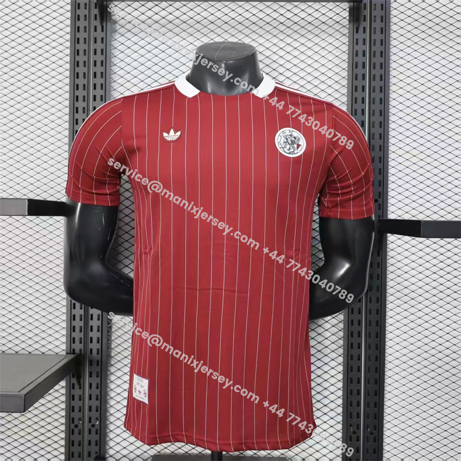 ManixJersey.com | Ajax 25-26 Icon Range Travel Special Edition Red Jersey - Player Version -Customize Name, Number and Patch | Worldwide Shipping