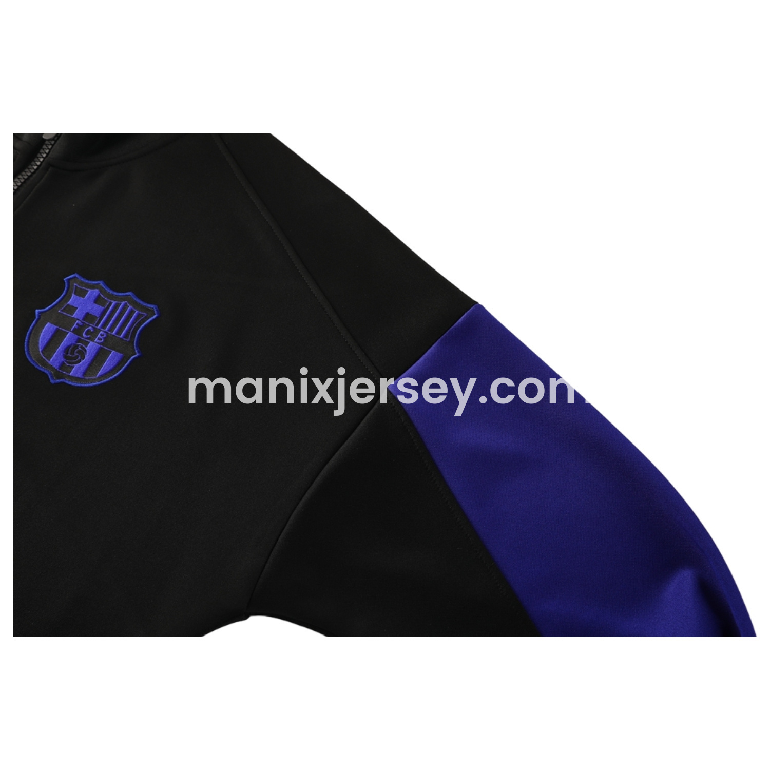 ManixJersey.com | Barcelona 25-26 Jacket Training Tracksuit - Black top & Black Pants -Customize Name, Number and Patch | Worldwide Shipping