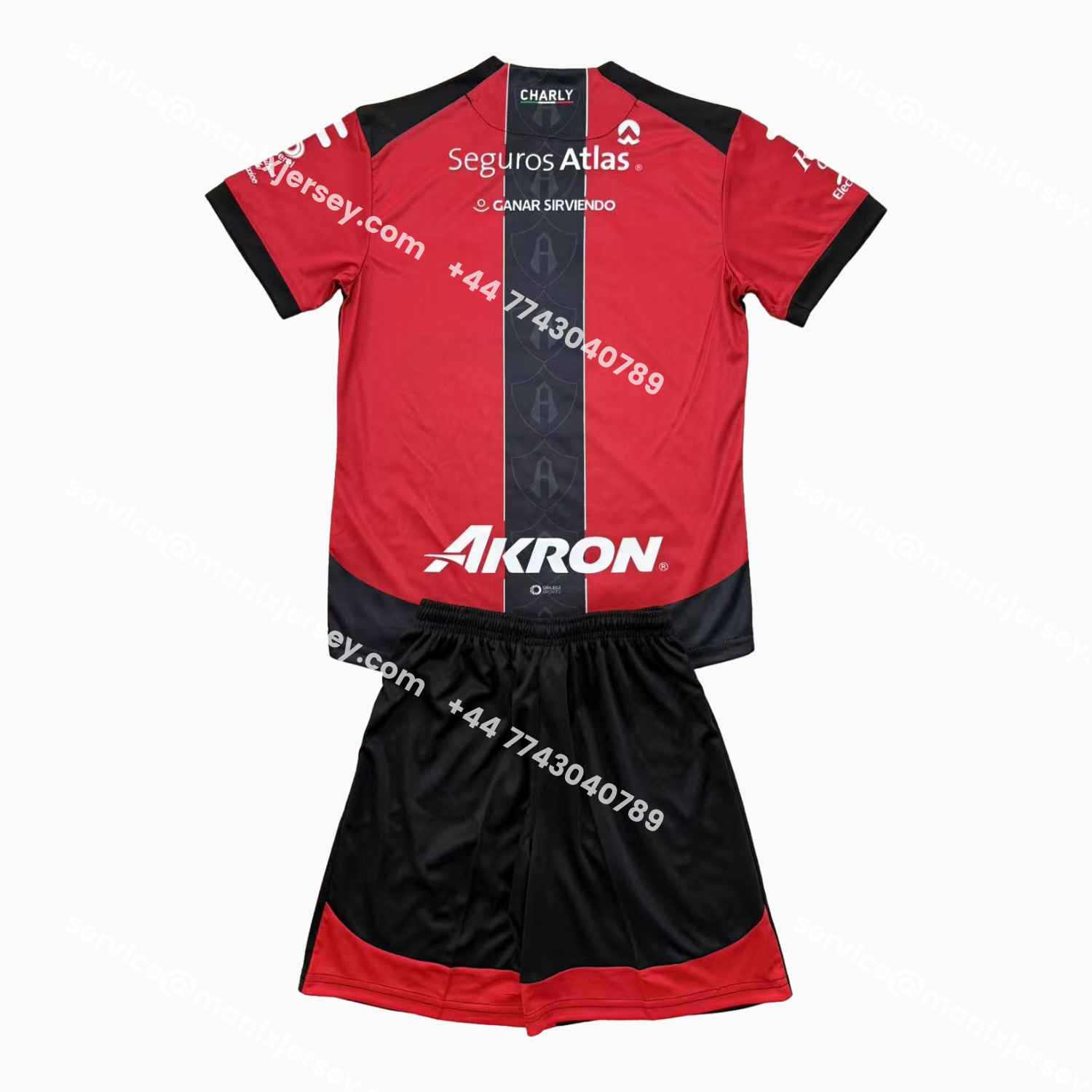 ManixJersey.com | Atlas 25-26 Home Red Kids Kit -Customize Name, Number and Patch | Worldwide Shipping