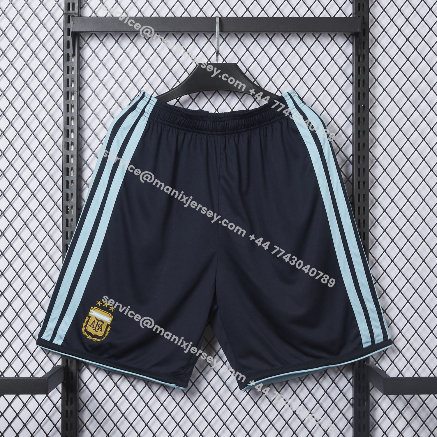 ManixJersey.com | Argentina 2026 Home Black Shorts - Fans Version -Customize Name, Number and Patch | Worldwide Shipping