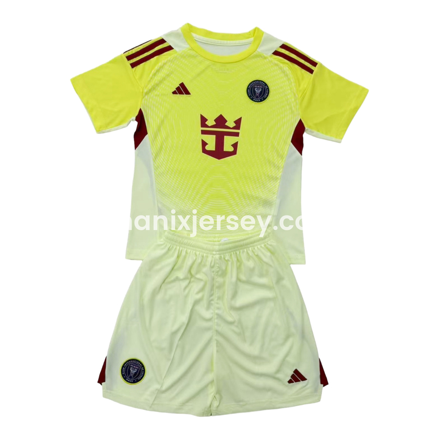 ManixJersey.com | INT M.A.M 2025 Light Yellow Goalkeeper Men's Adult Jersey Set - Fans Version -Customize Name, Number and Patch | Worldwide Shipping