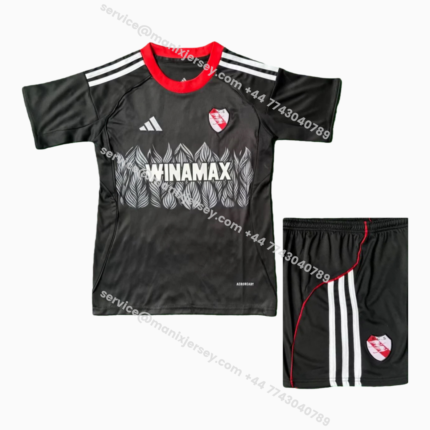 ManixJersey.com | Strasbourg 25-26 Third Black Kids Kit -Customize Name, Number and Patch | Worldwide Shipping