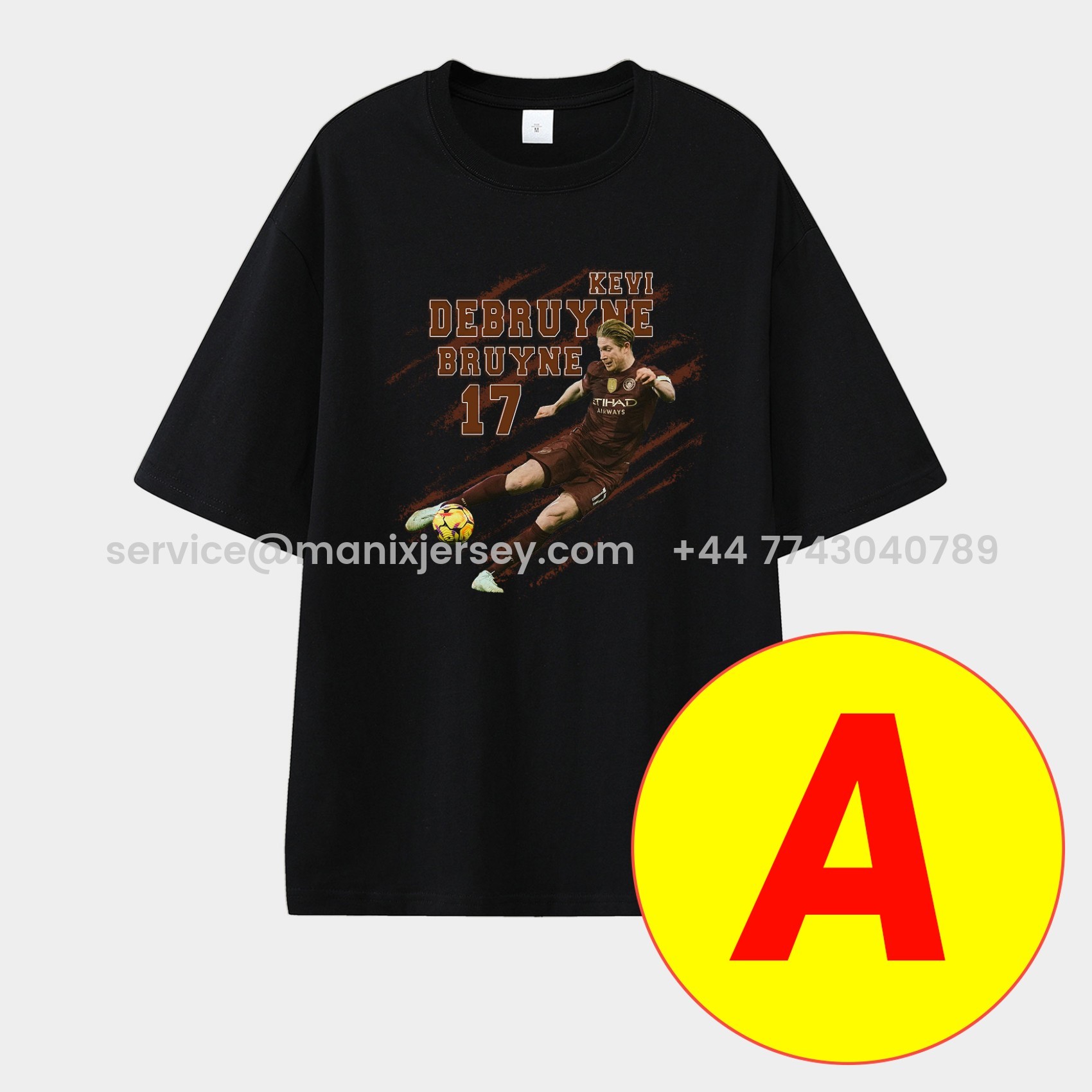 ManixJersey.com | Manchester City Kevin De Bruyne Career Memory Fragments Unisex Pure Cotton T-shirt -Customize Name, Number and Patch | Worldwide Shipping