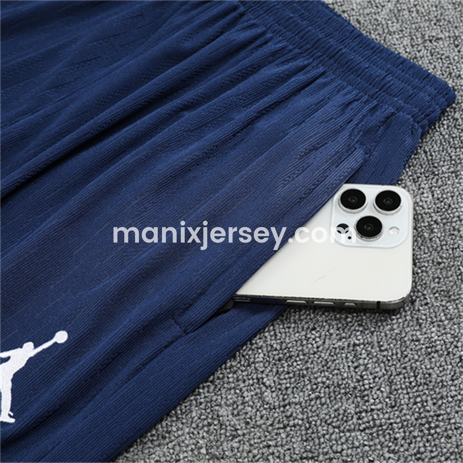 ManixJersey.com | Paris Saint-Germain PSG 25-26 Long Sleeve Training Set - JD White Wing Royal Blue Top and Pants -Customize Name, Number and Patch | Worldwide Shipping