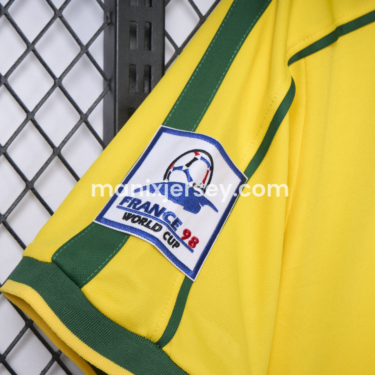 ManixJersey.com | Retro Brazil 1998 Home Jersey -Customize Name, Number and Patch | Worldwide Shipping
