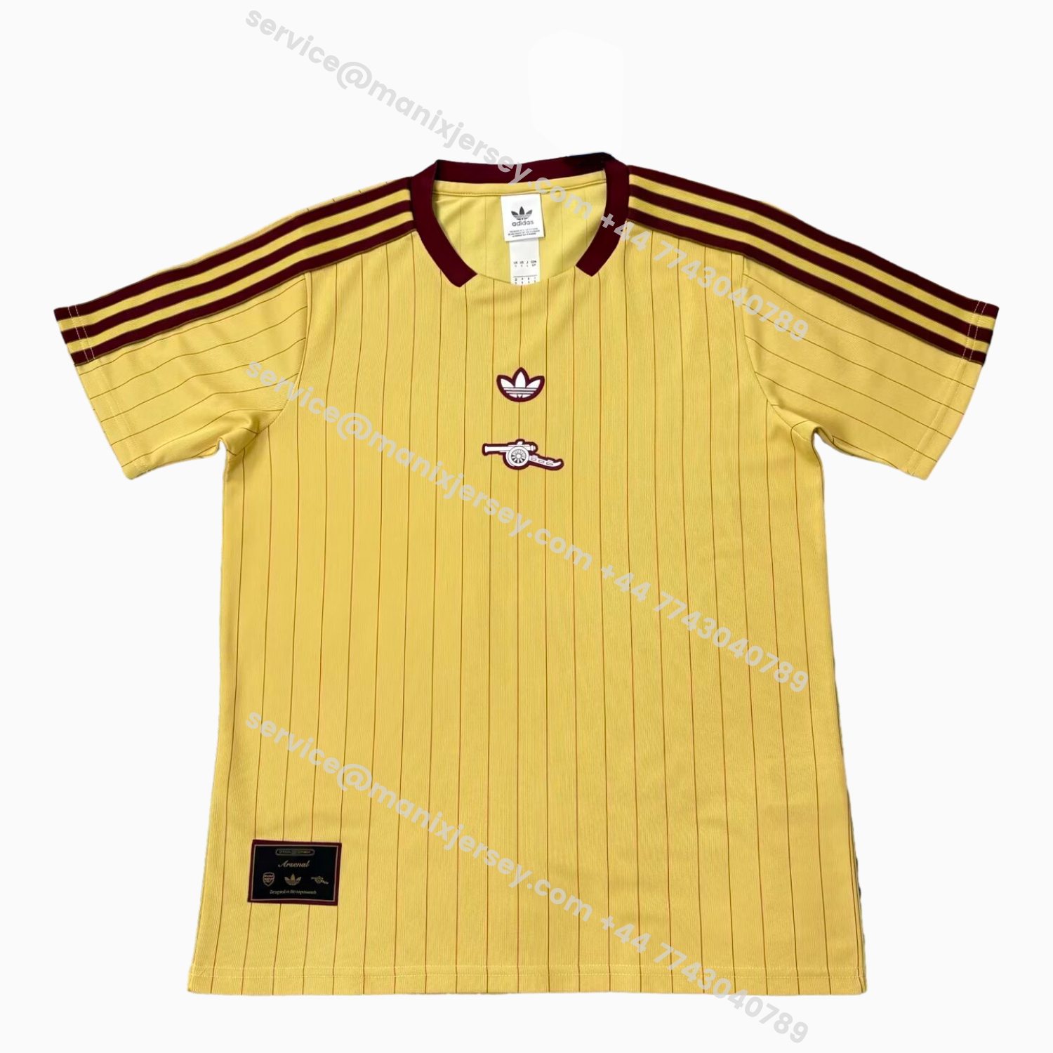 ManixJersey.com | Arsenal 25-26 Trefoil Yellow Travel Jersey - Fans Version -Customize Name, Number and Patch | Worldwide Shipping