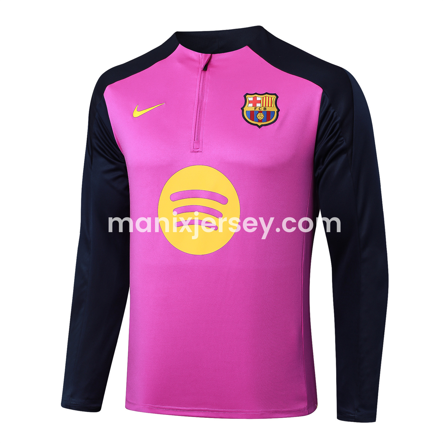 ManixJersey.com | Barcelona 25-26 Long Sleeve Training Set - Purple Top and Deep Blue Pants -Customize Name, Number and Patch | Worldwide Shipping