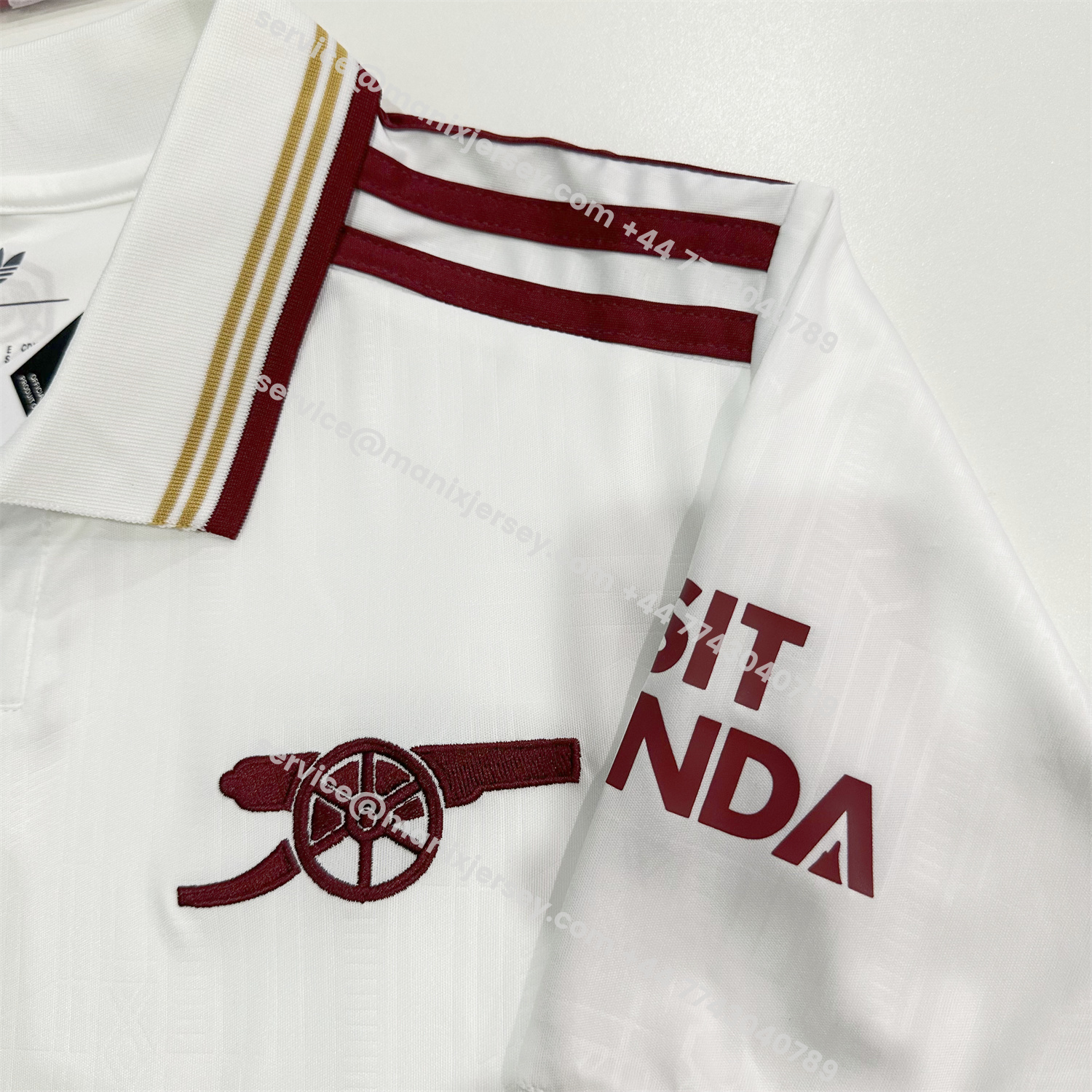 ManixJersey.com | Arsenal 25-26 Third White Jersey - Fans Version -Customize Name, Number and Patch | Worldwide Shipping