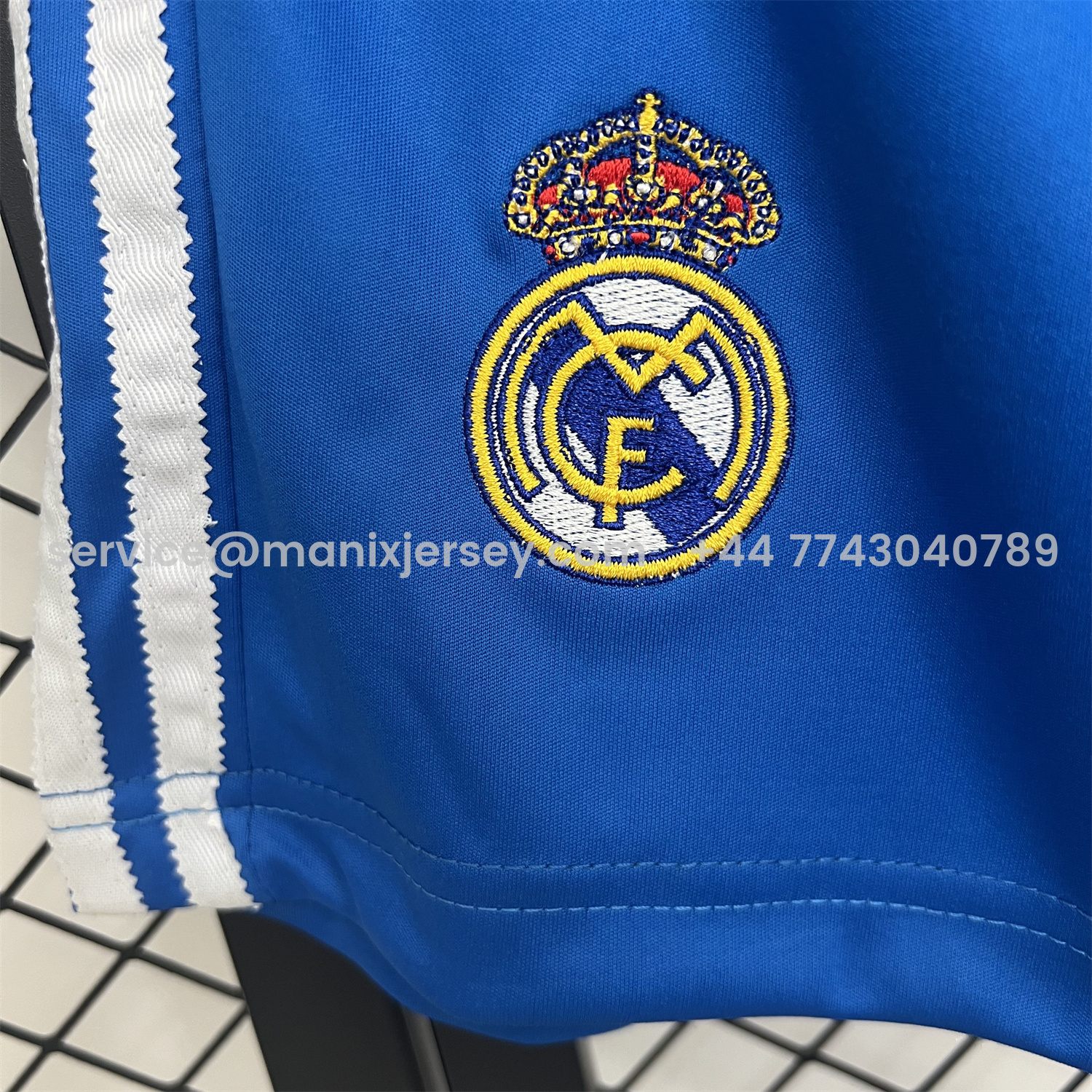 ManixJersey.com | Real Madrid 25-26 Third Blue Shorts - Fans Version -Customize Name, Number and Patch | Worldwide Shipping