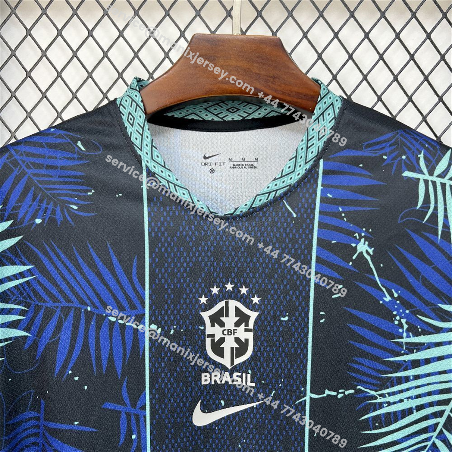 ManixJersey.com | Brazil 2026 Blue Leopard Special Jersey - Fans Version -Customize Name, Number and Patch | Worldwide Shipping