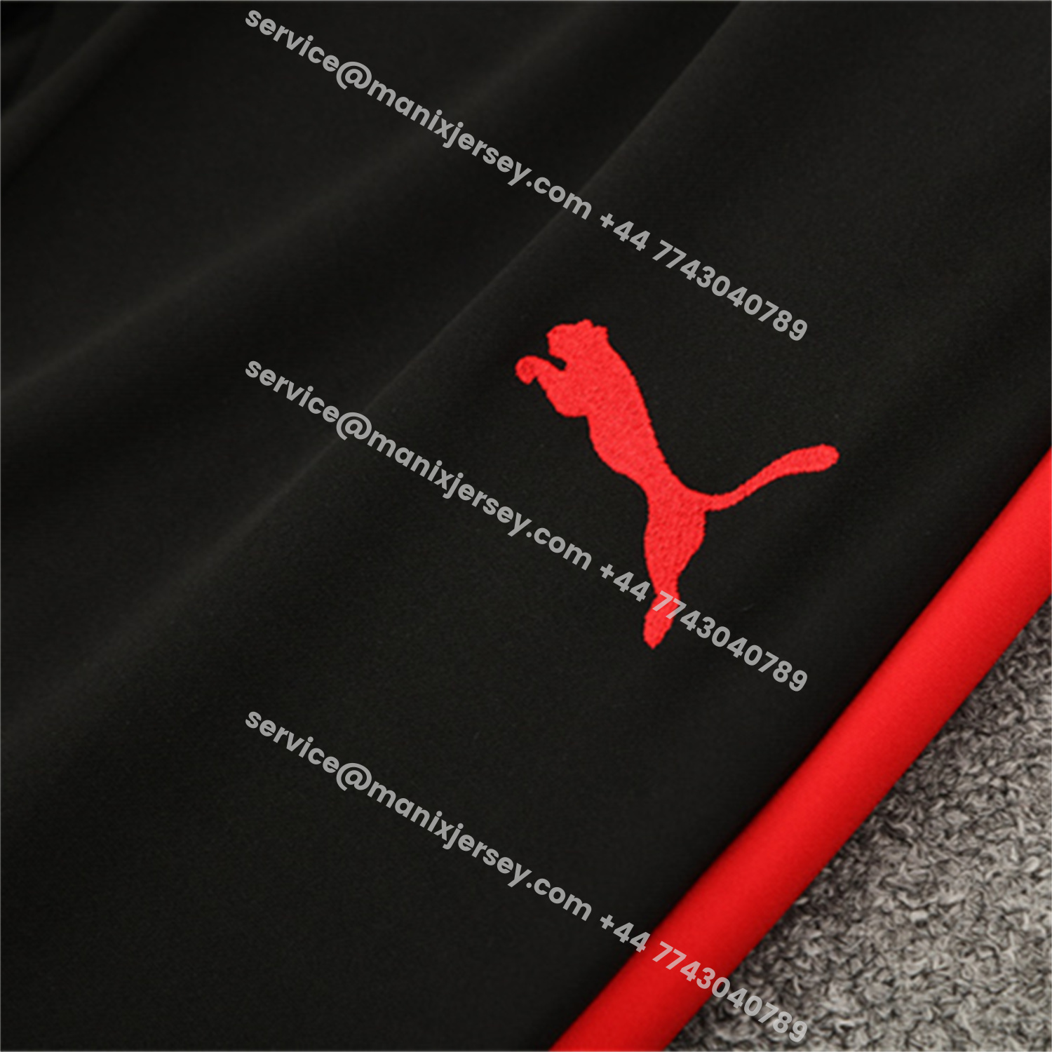 ManixJersey.com | Portugal 25-26 Long Sleeve Training Set - Black Top & Black Pants -Customize Name, Number and Patch | Worldwide Shipping