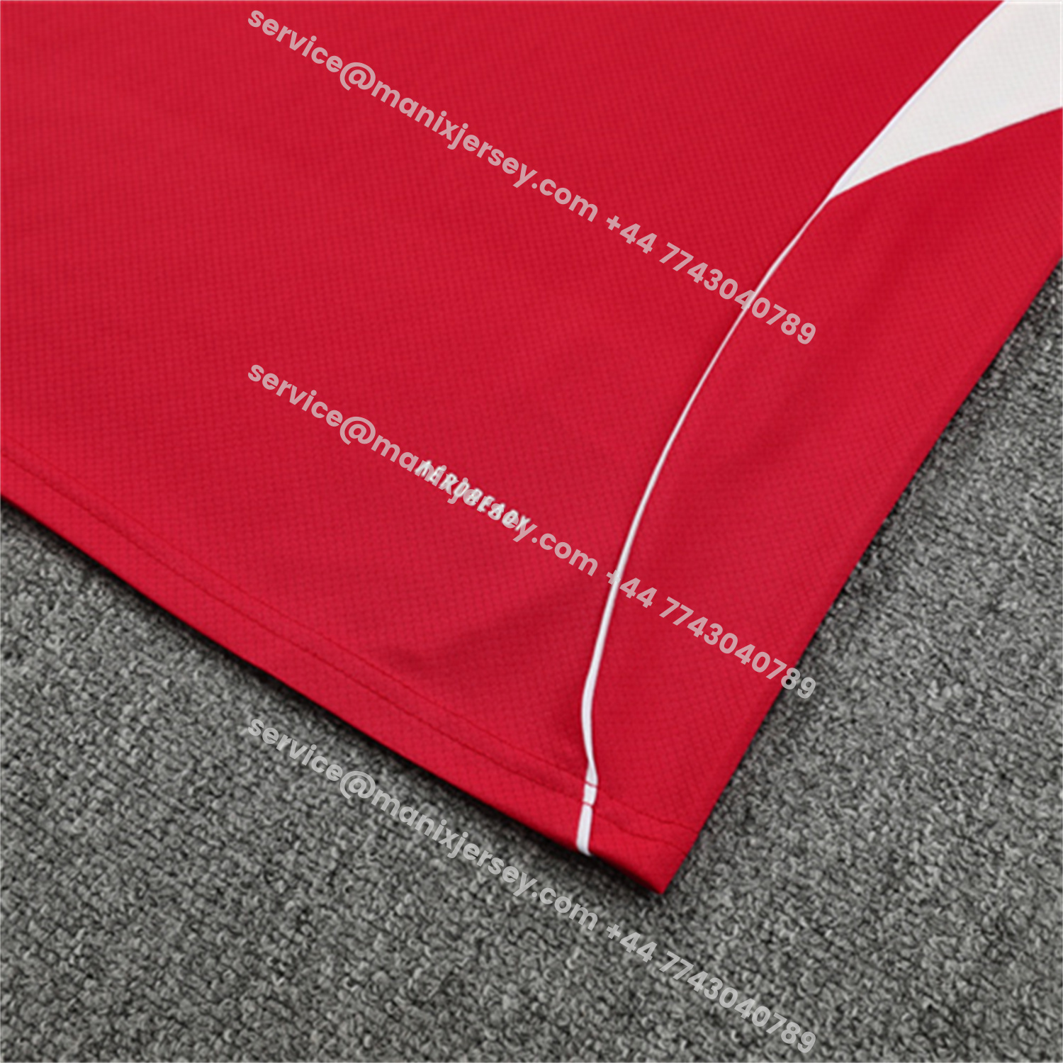 ManixJersey.com | Arsenal 25-26 Short-Sleeve Training Set - Red Top & Black Shorts -Customize Name, Number and Patch | Worldwide Shipping
