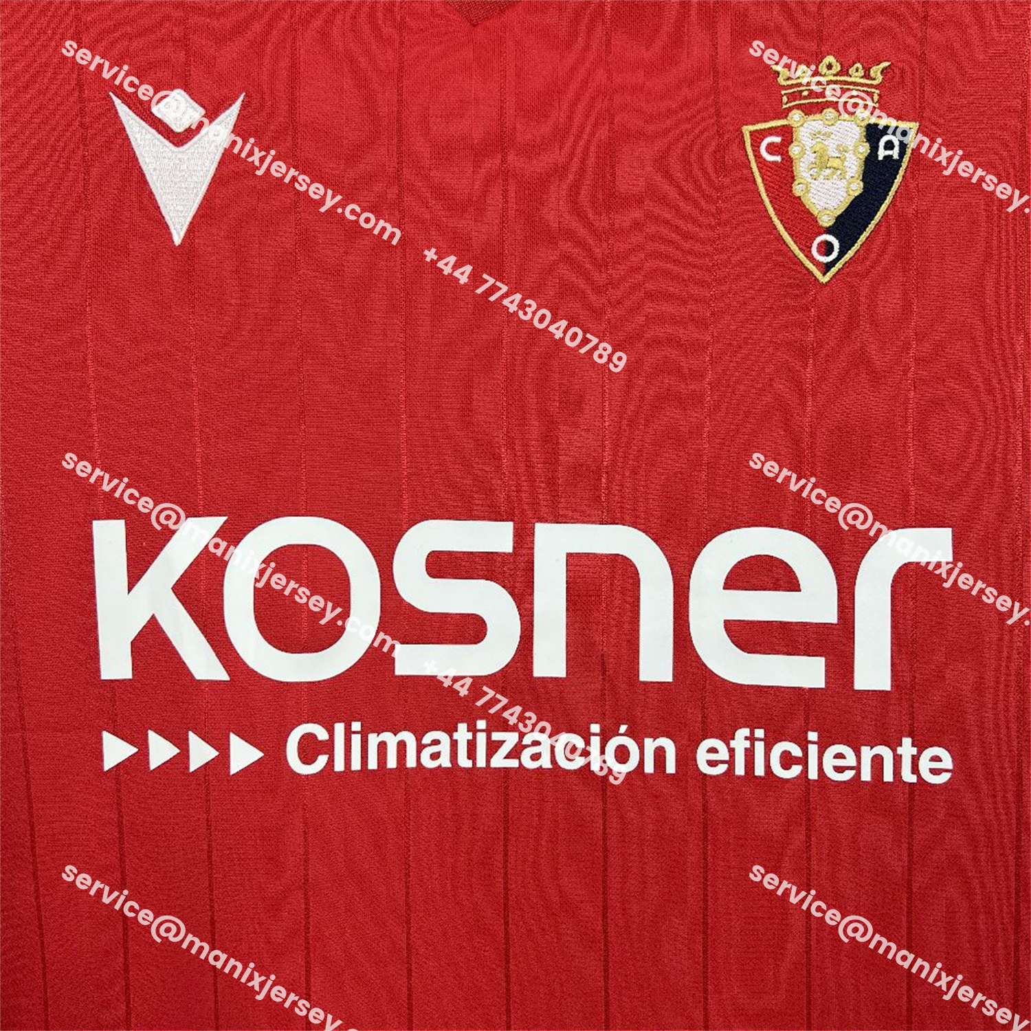 ManixJersey.com | Osasuna 25-26 Home Jersey - Fans Version -Customize Name, Number and Patch | Worldwide Shipping