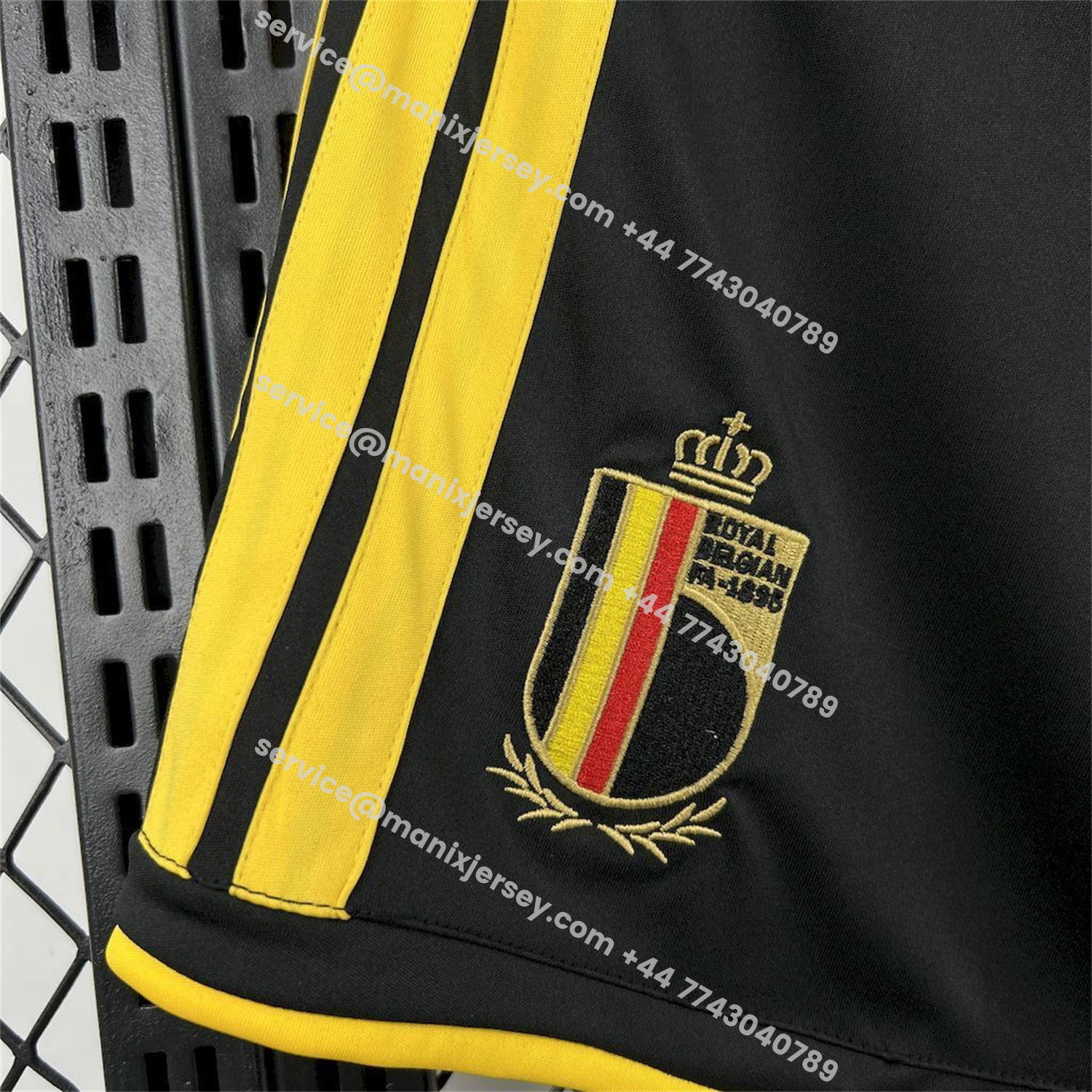 ManixJersey.com | Belgium 2026 Home Black Shorts - Fans Version -Customize Name, Number and Patch | Worldwide Shipping