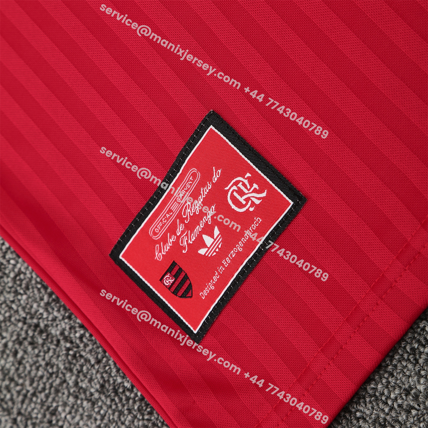 ManixJersey.com | Flamengo 25-26 Short-Sleeve Training Set - Red Vest & Black Shorts -Customize Name, Number and Patch | Worldwide Shipping