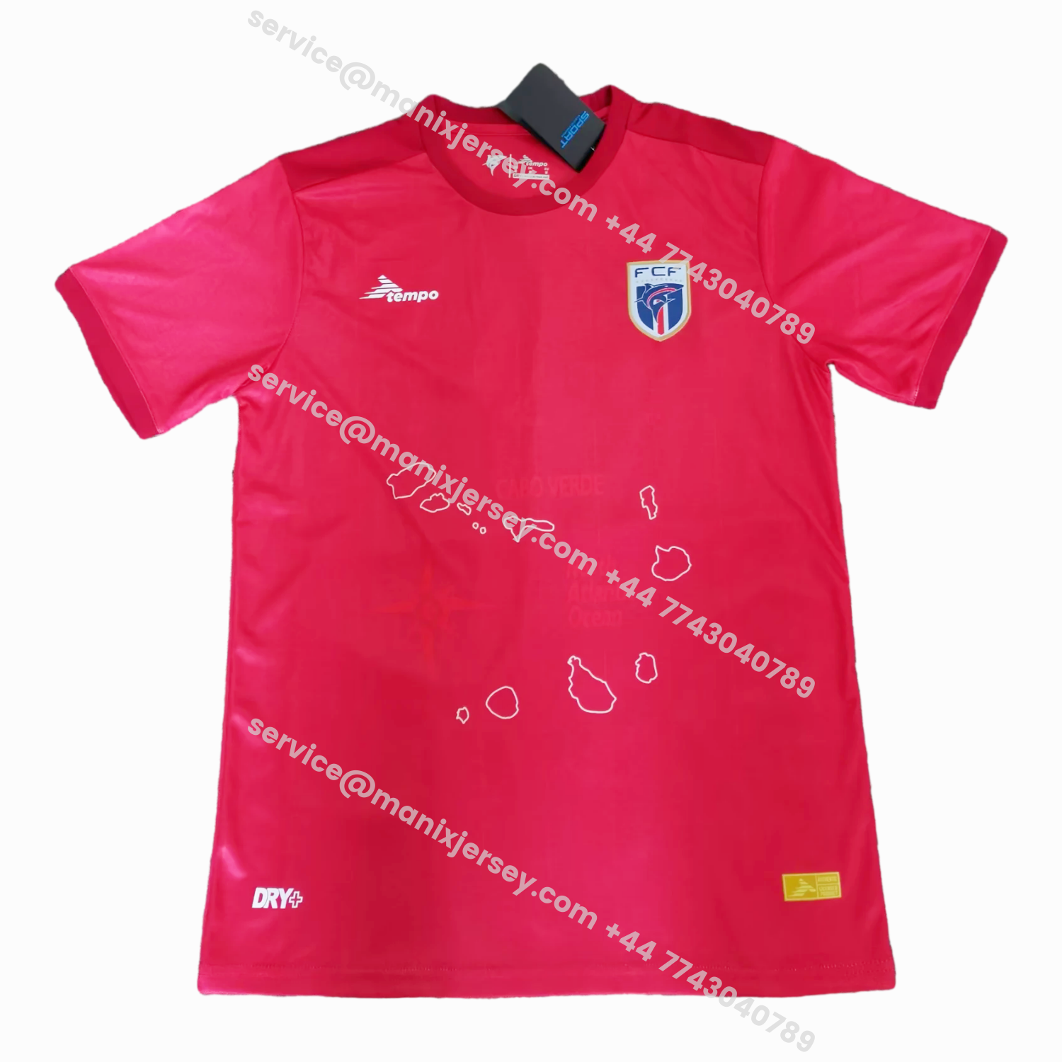ManixJersey.com | Cabo Verde 2026 Third Red Jersey - Fans Version -Customize Name, Number and Patch | Worldwide Shipping
