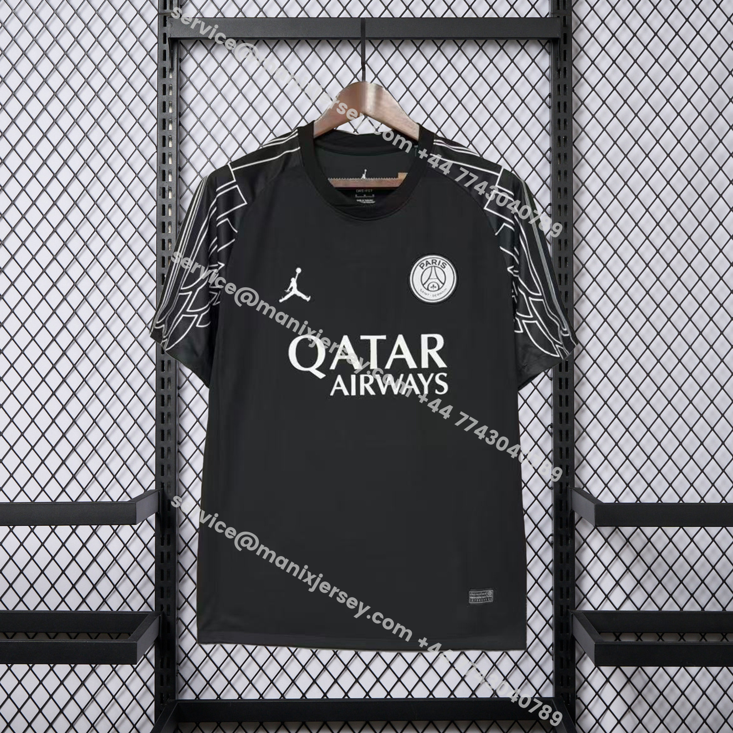 ManixJersey.com | Paris Saint-Germain PSG 25-26 JD Black Special Jersey - Fans Version -Customize Name, Number and Patch | Worldwide Shipping