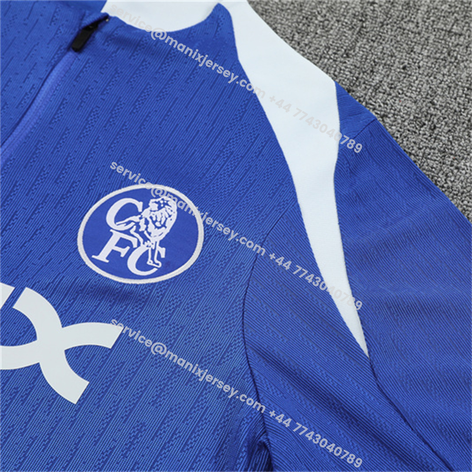 ManixJersey.com | C.H.E.L.S.E.A 25-26 Long Sleeve Training Set - Player Version - Blue Top and Black Pants -Customize Name, Number and Patch | Worldwide Shipping