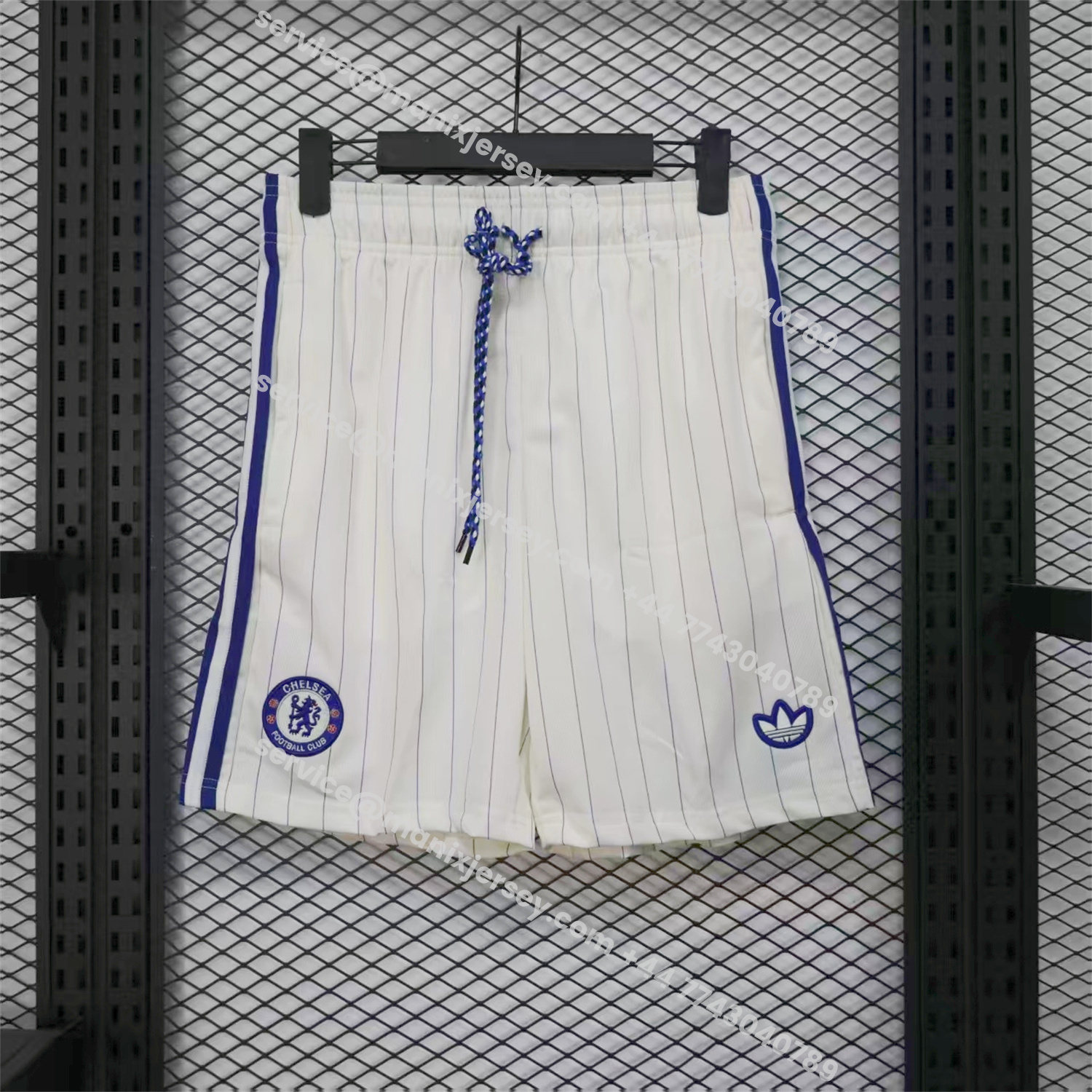 ManixJersey.com | C.H.E.L.S.E.A 25-26 Trefoil White Travel Shorts - Player Version -Customize Name, Number and Patch | Worldwide Shipping