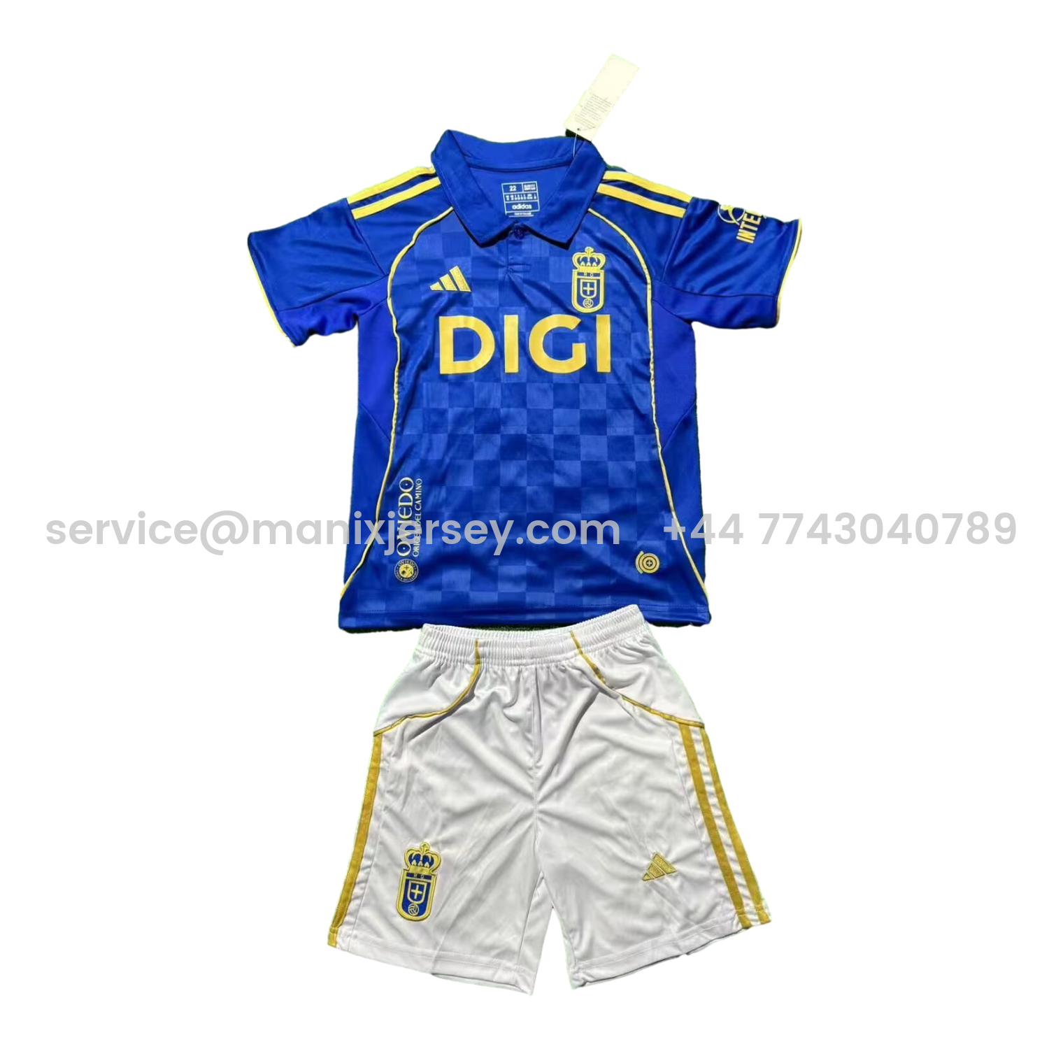 ManixJersey.com | Oviedo 25-26 Home Kids Kit -Customize Name, Number and Patch | Worldwide Shipping