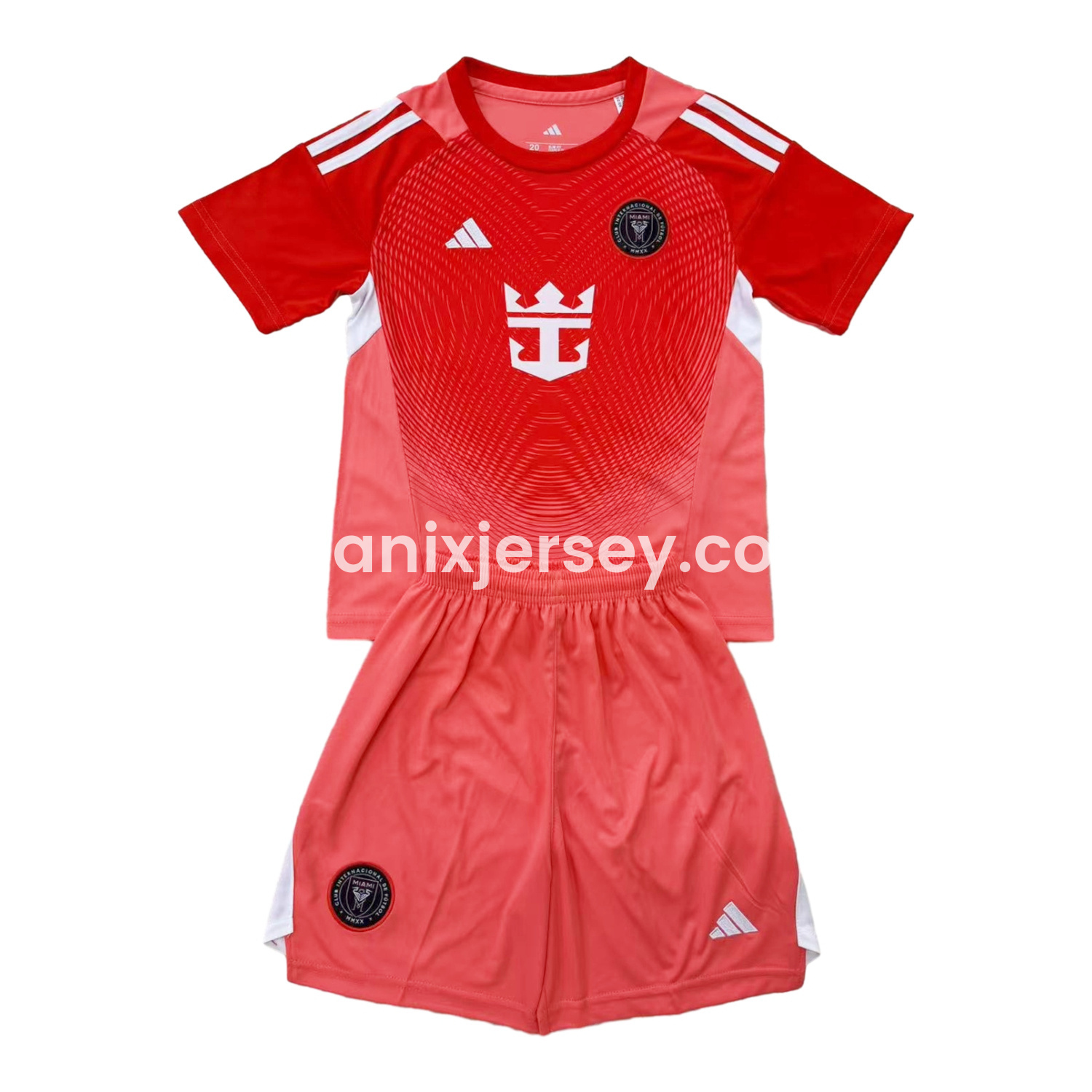 ManixJersey.com | INT M.A.M 2025 Red Goalkeeper Kids Kit -Customize Name, Number and Patch | Worldwide Shipping