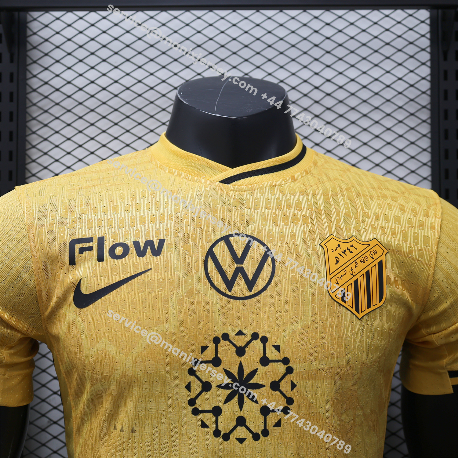 ManixJersey.com | Al Ittihad Jeddah United 25-26 Third Yellow Jersey - Player Version -Customize Name, Number and Patch | Worldwide Shipping