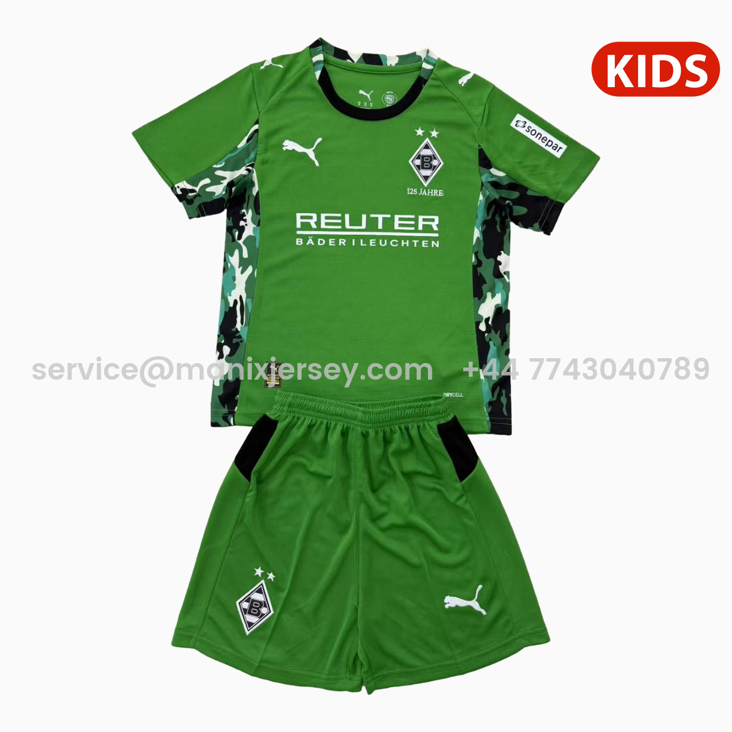 ManixJersey.com | Borussia Mönchengladbach 25-26 Away Kids Kit -Customize Name, Number and Patch | Worldwide Shipping