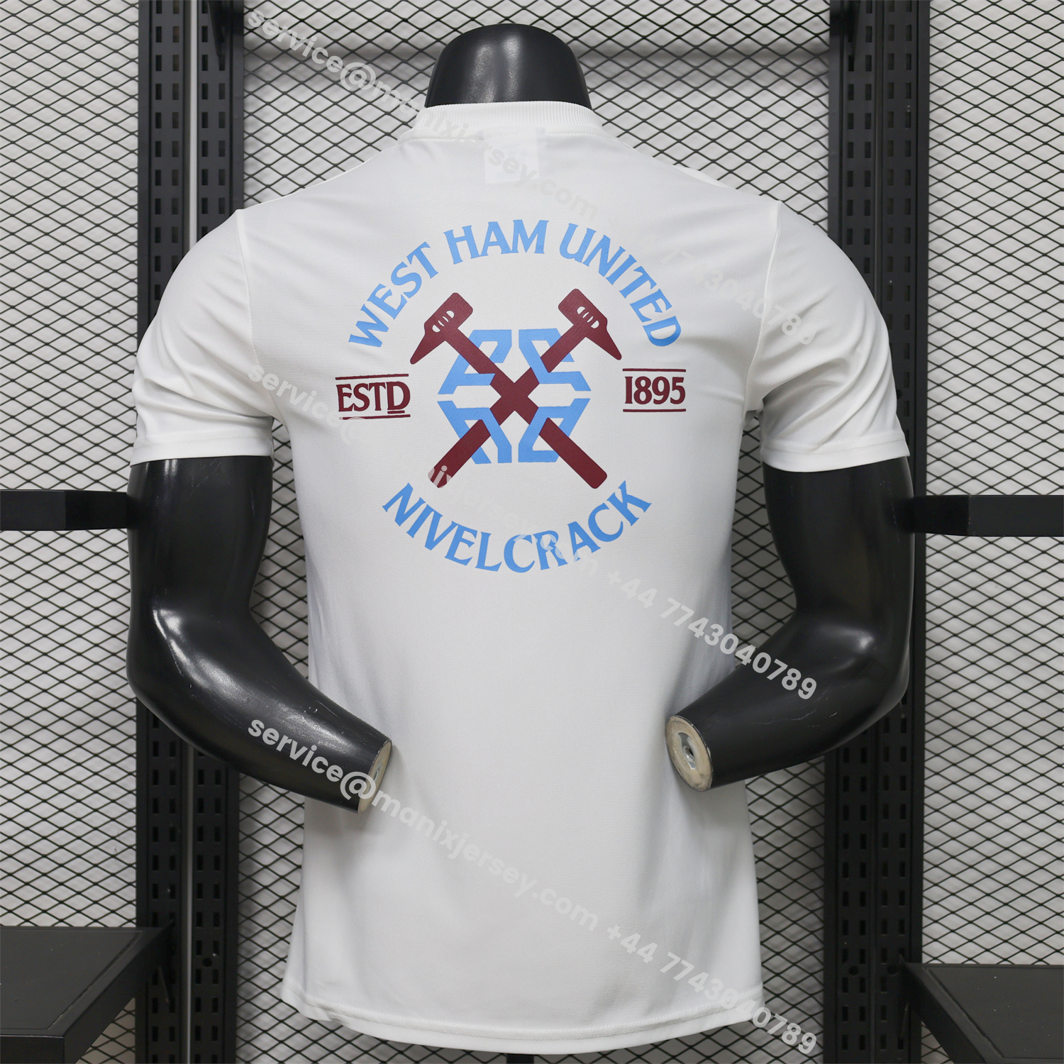 West Ham United 26-27 Retro Casual Style White Jersey - Player Version:football jersey mysite: unitedjerseyfootball 邓江浪:football