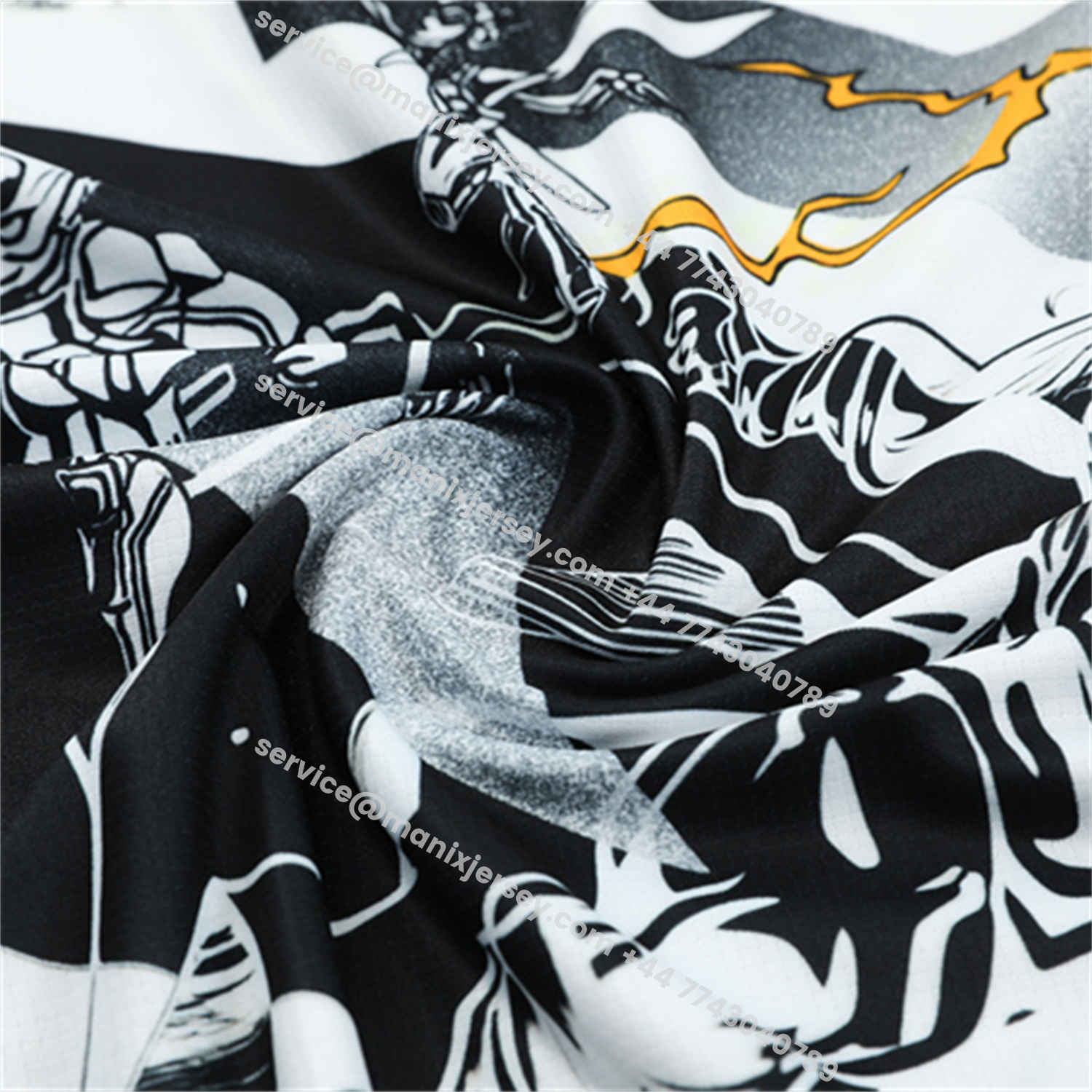 ManixJersey.com | Real Madrid 25-26 Thunder Comics Short-Sleeve Training Set - Comic Pattern Top & Shorts -Customize Name, Number and Patch | Worldwide Shipping