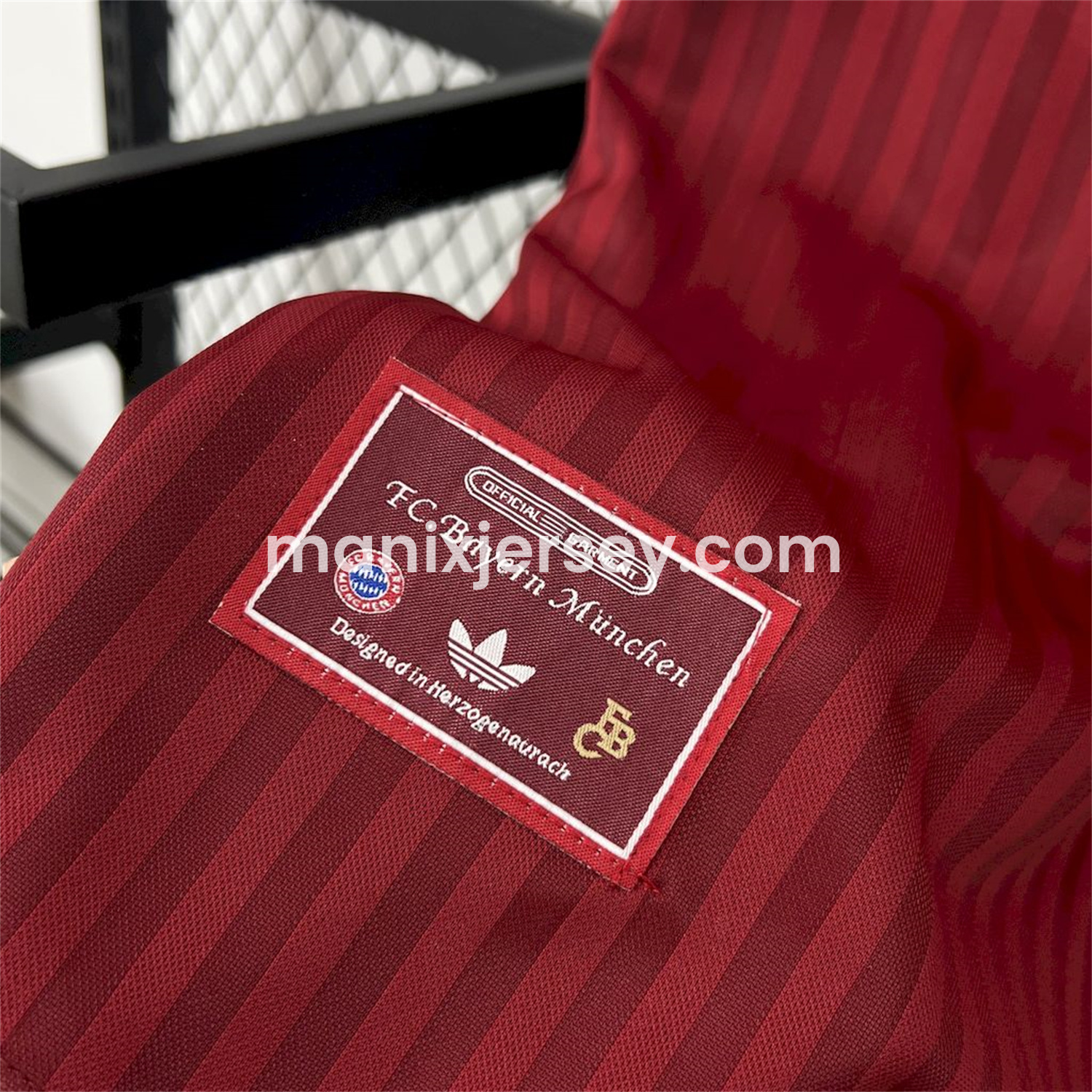 ManixJersey.com | Bayern Munich 24-25 Red Terrace Icon Retro Jersey - Fans Version -Customize Name, Number and Patch | Worldwide Shipping