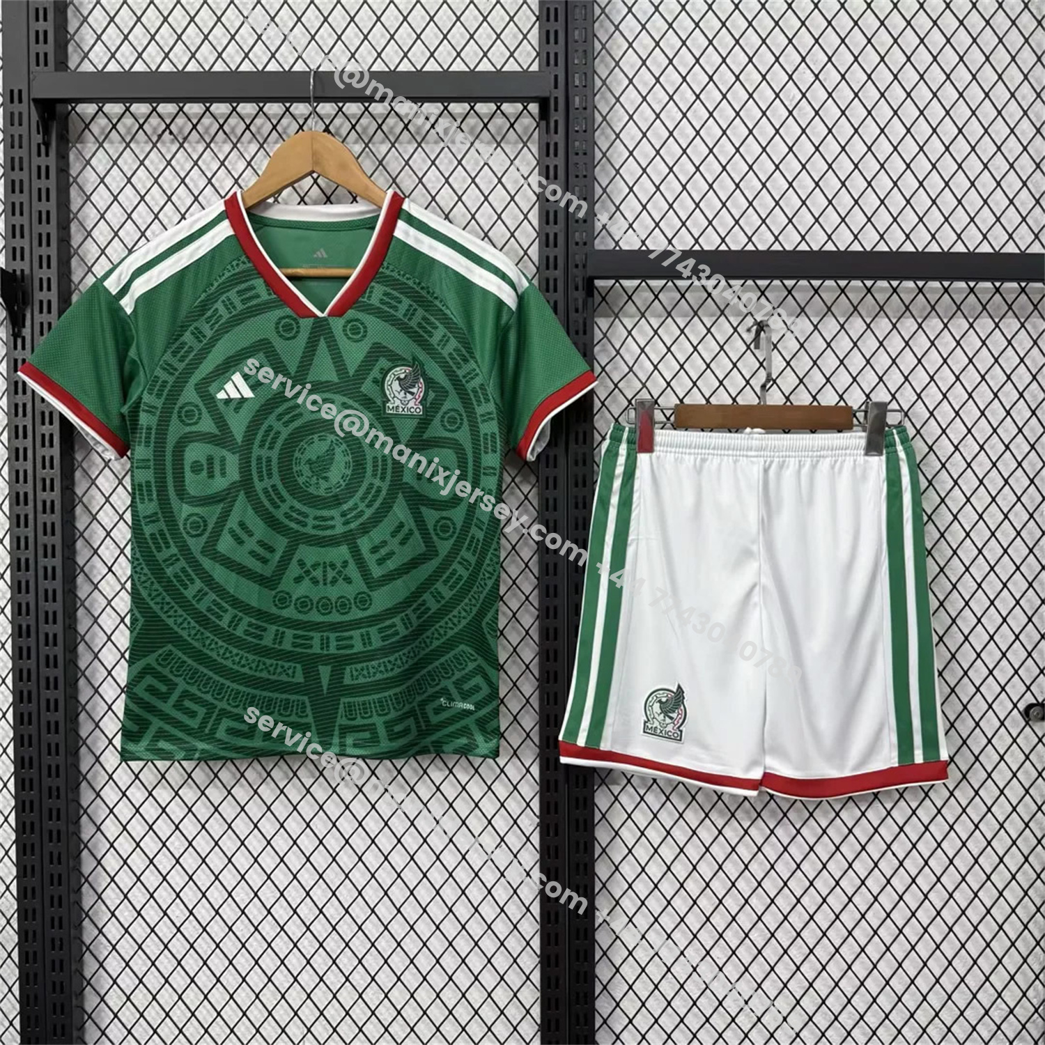 ManixJersey.com | Mexico 25-26 Home (Informal-release Version) Kids Kit -Customize Name, Number and Patch | Worldwide Shipping