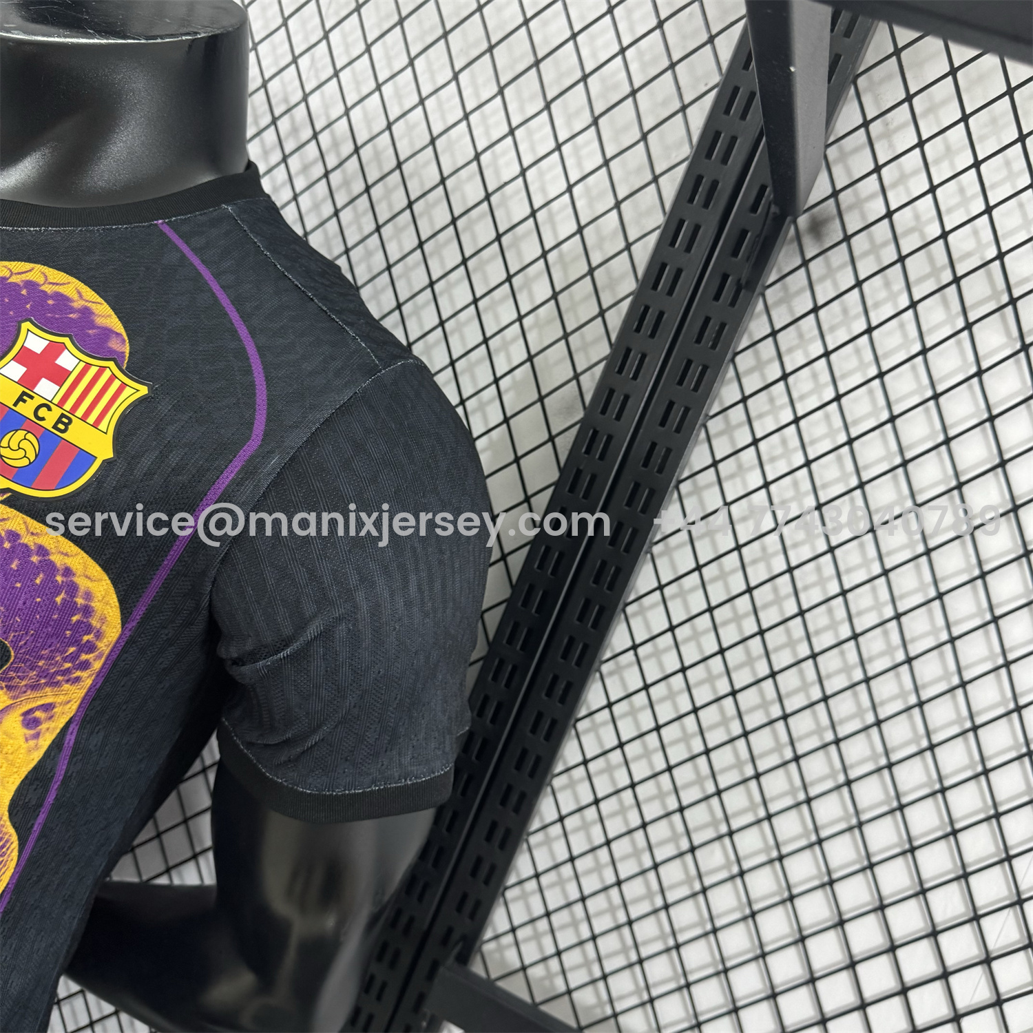 ManixJersey.com | Barcelona 25-26 Purple Mamba Snake Black Special Jersey - Player Version -Customize Name, Number and Patch | Worldwide Shipping