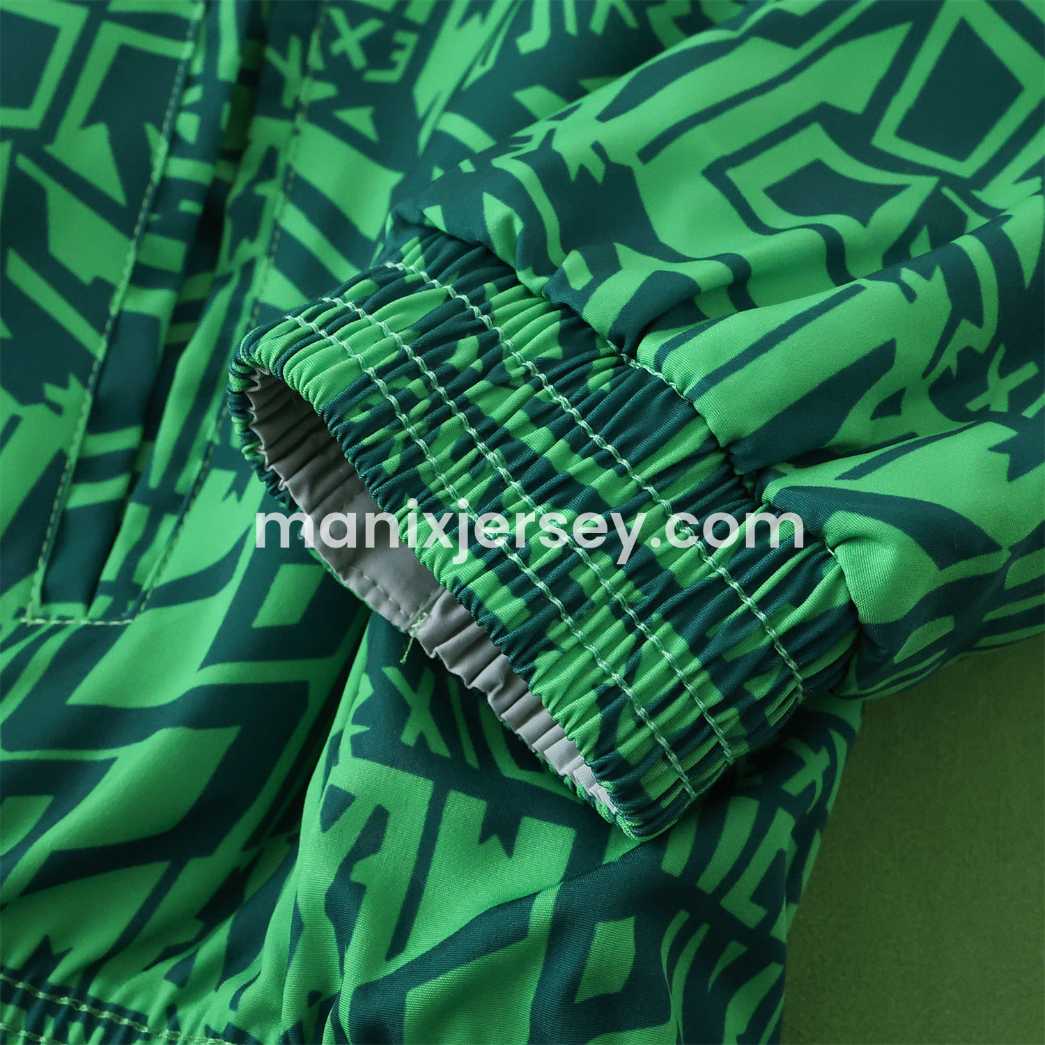 ManixJersey.com | Retro Mexico 1994 Retro Style Double Sided Reversible Windbreaker - Green & Grey -Customize Name, Number and Patch | Worldwide Shipping