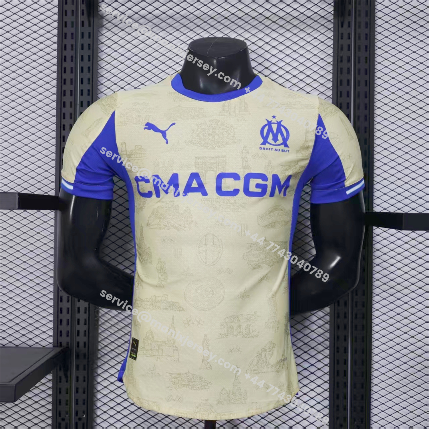 ManixJersey.com | Marseille 25-26 Fourth Jersey -Player Version -Customize Name, Number and Patch | Worldwide Shipping