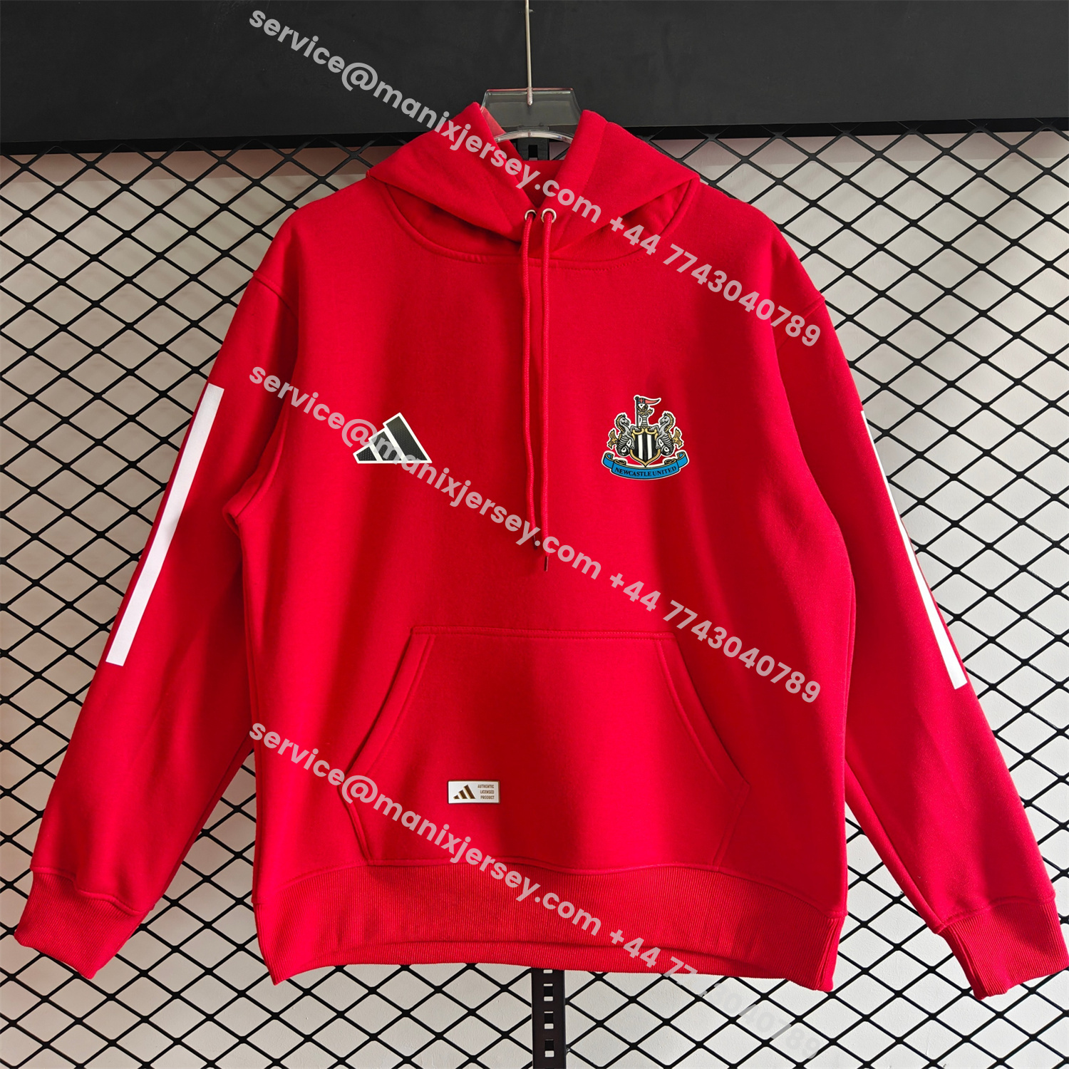 ManixJersey.com | Newcastle United 25-26 Home Unisex Pullover Hoodie -Customize Name, Number and Patch | Worldwide Shipping