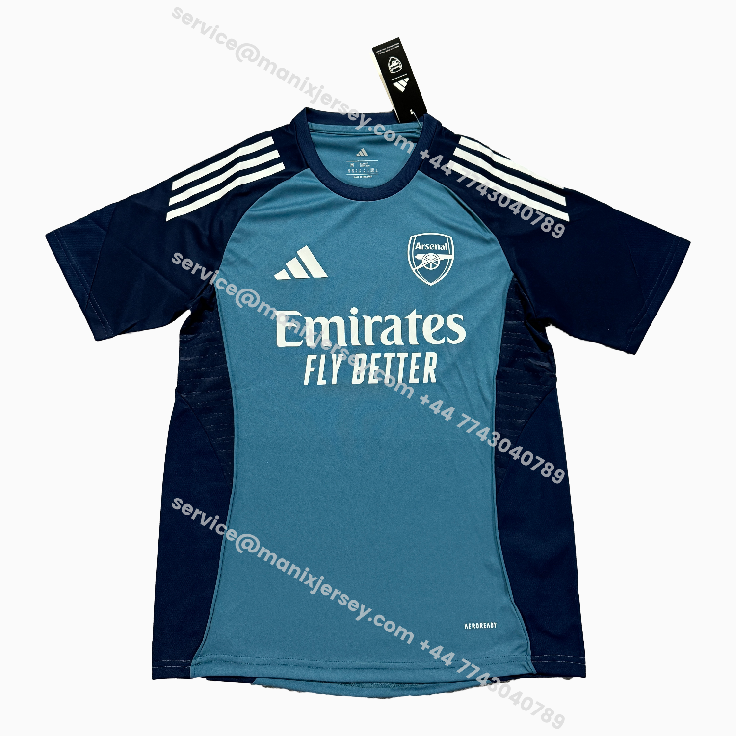 ManixJersey.com | Arsenal 25-26 Blue Grey Training Jersey - Fans Version -Customize Name, Number and Patch | Worldwide Shipping