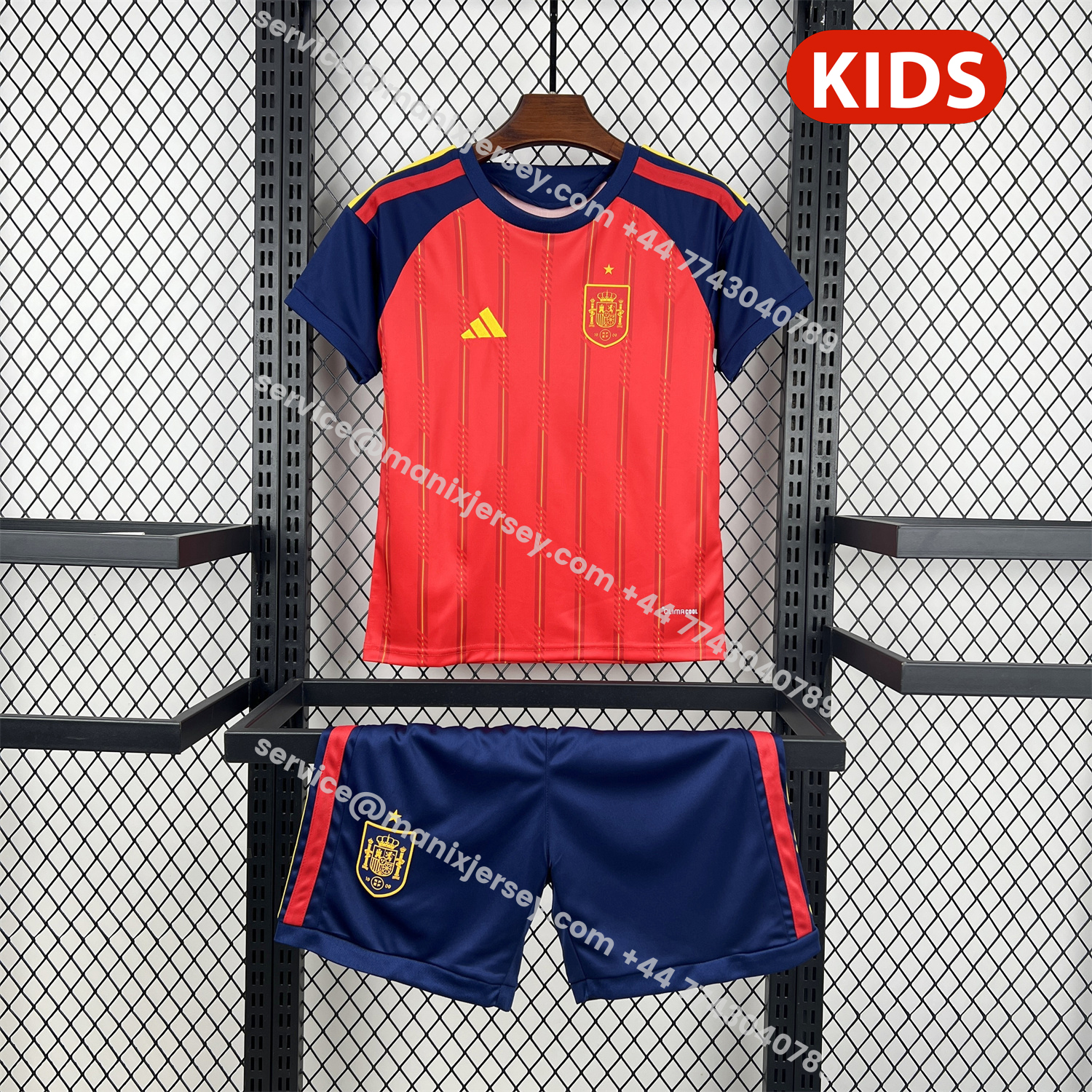 ManixJersey.com | Spain 2026 Home Kids Kit -Customize Name, Number and Patch | Worldwide Shipping